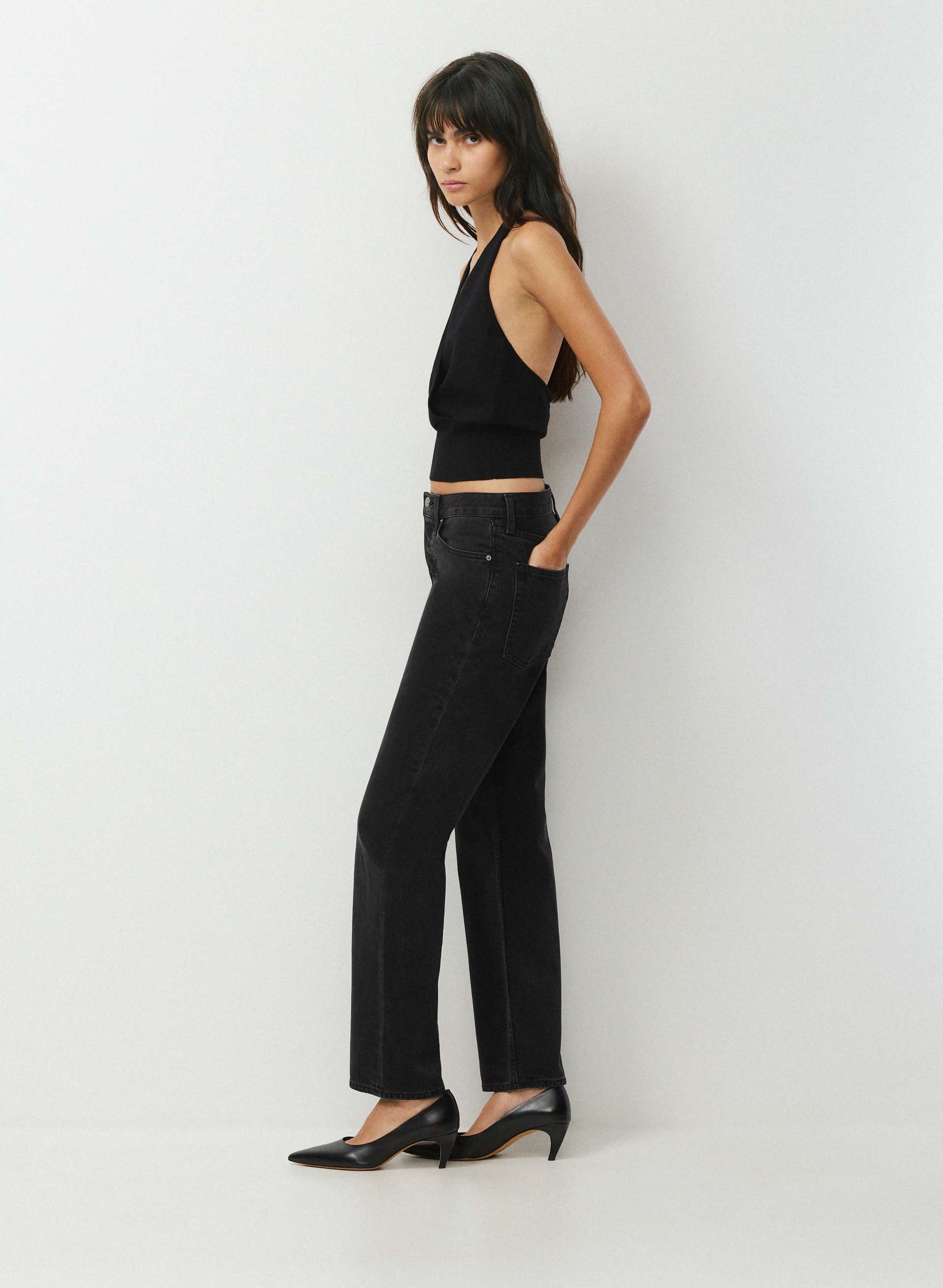 JEAN 004 DROIT À TAILLE HAUTE | Aritzia