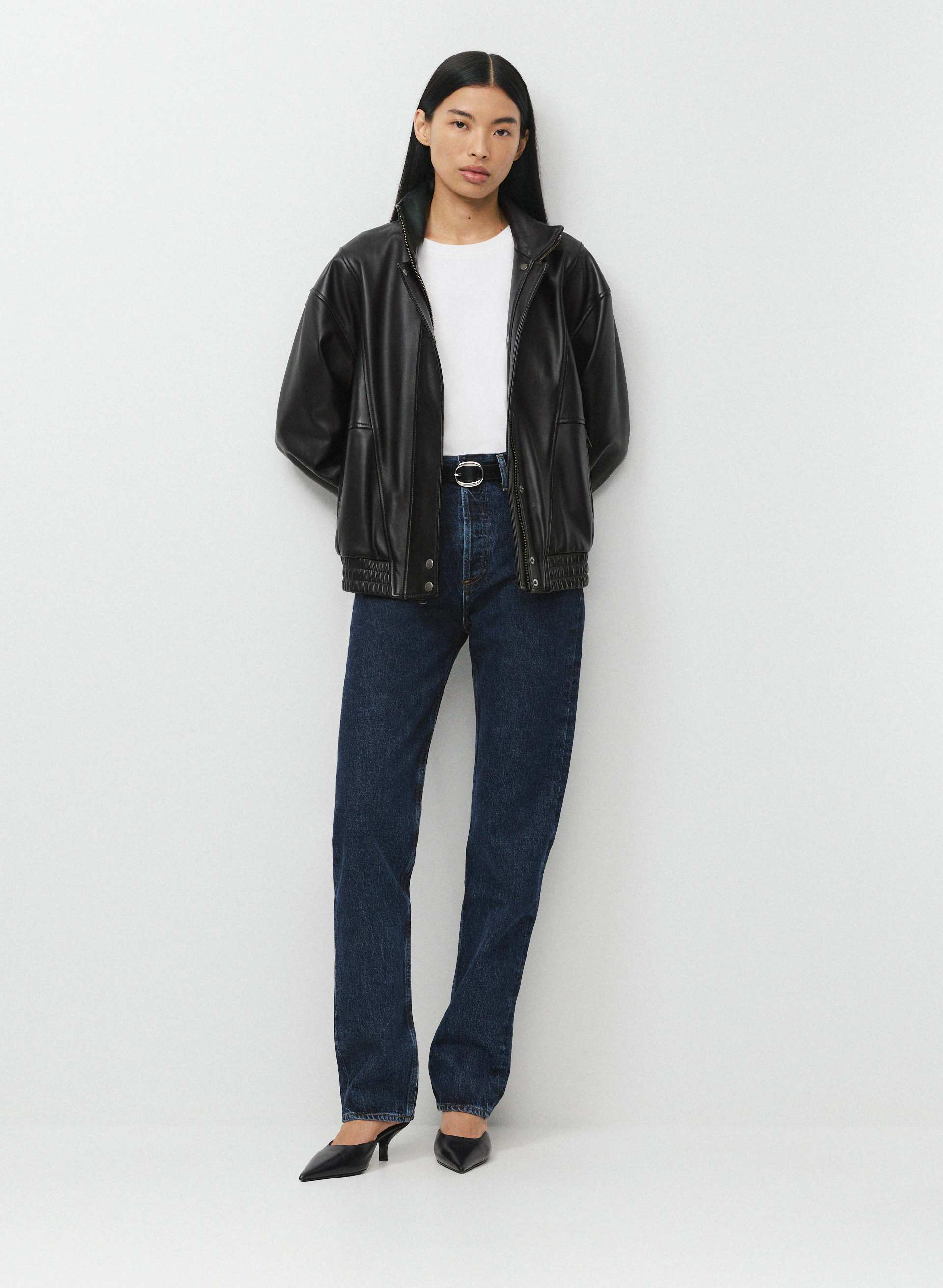 90'S PINCH WAIST LONG JEAN | Aritzia
