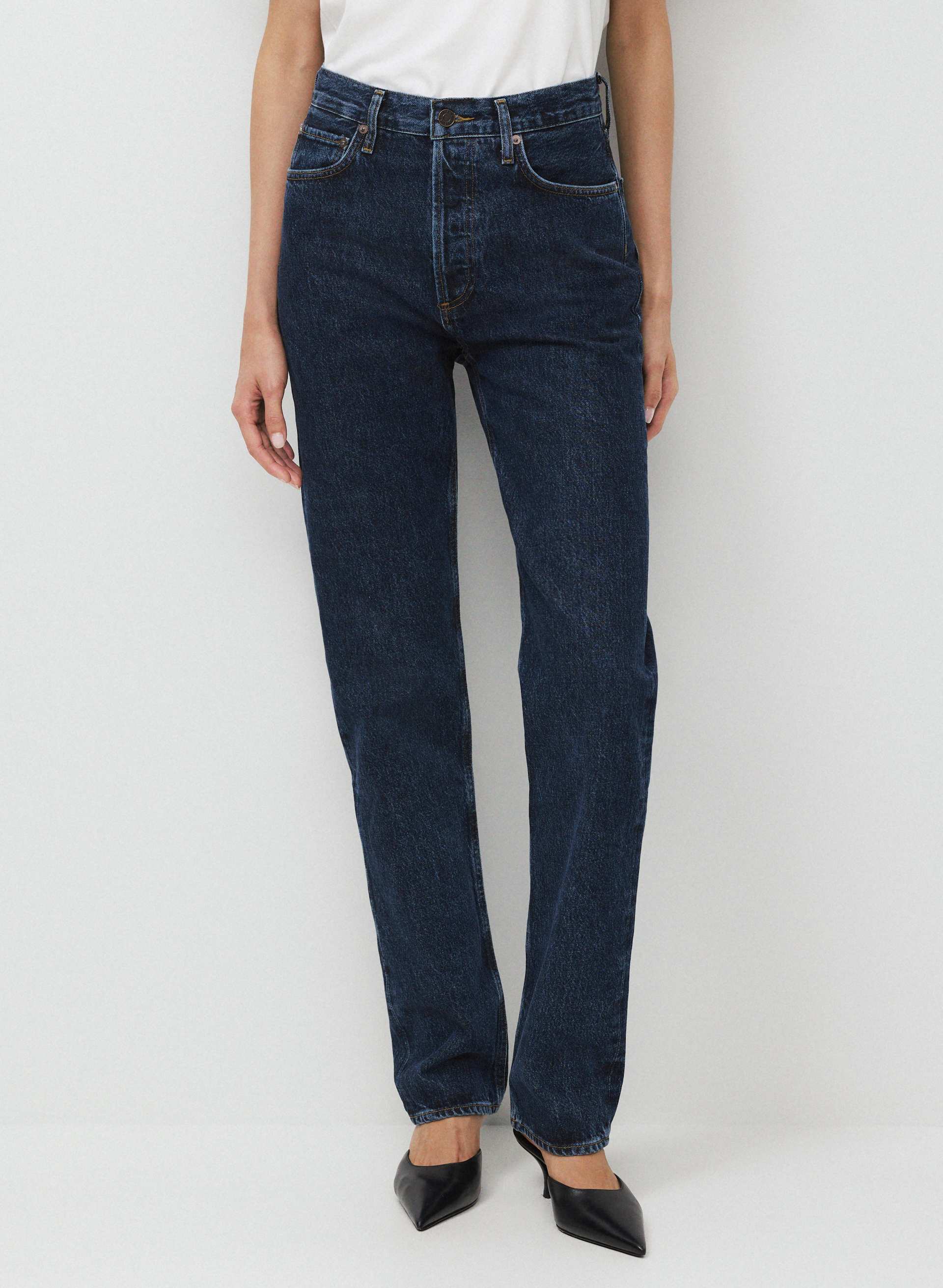 90'S PINCH WAIST LONG JEAN | Aritzia