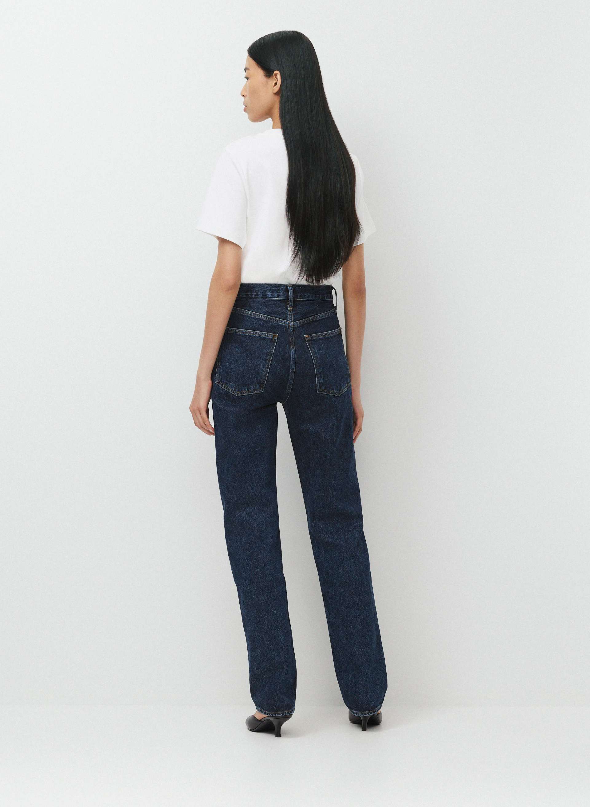 90'S PINCH WAIST LONG JEAN | Aritzia