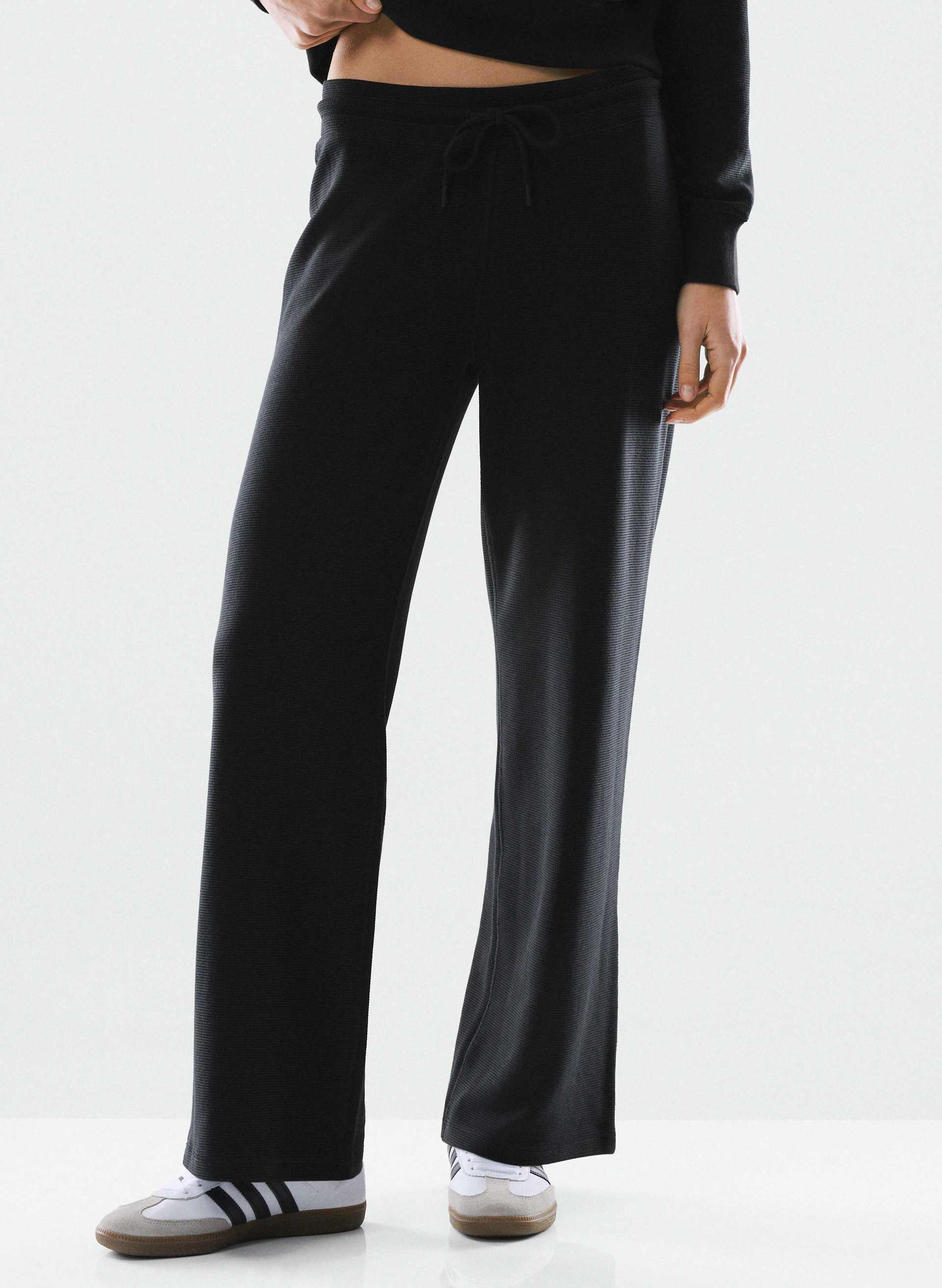 WAFFLEX ATTUNE PANT - Waffle-knit wide-leg pants. 