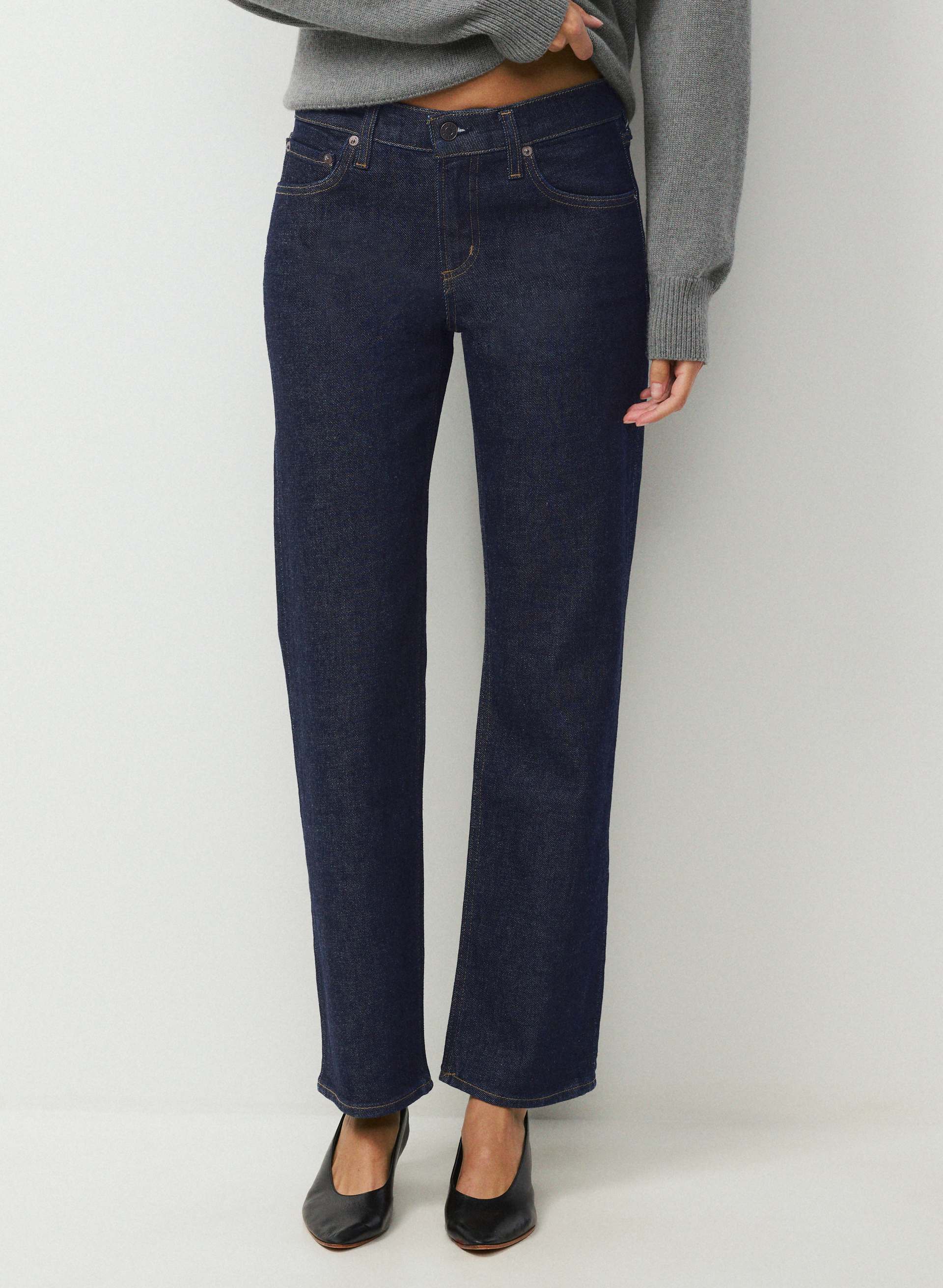 AGOLDE JEAN STOVEPIPE - Low-rise slim straight-leg jeans. 