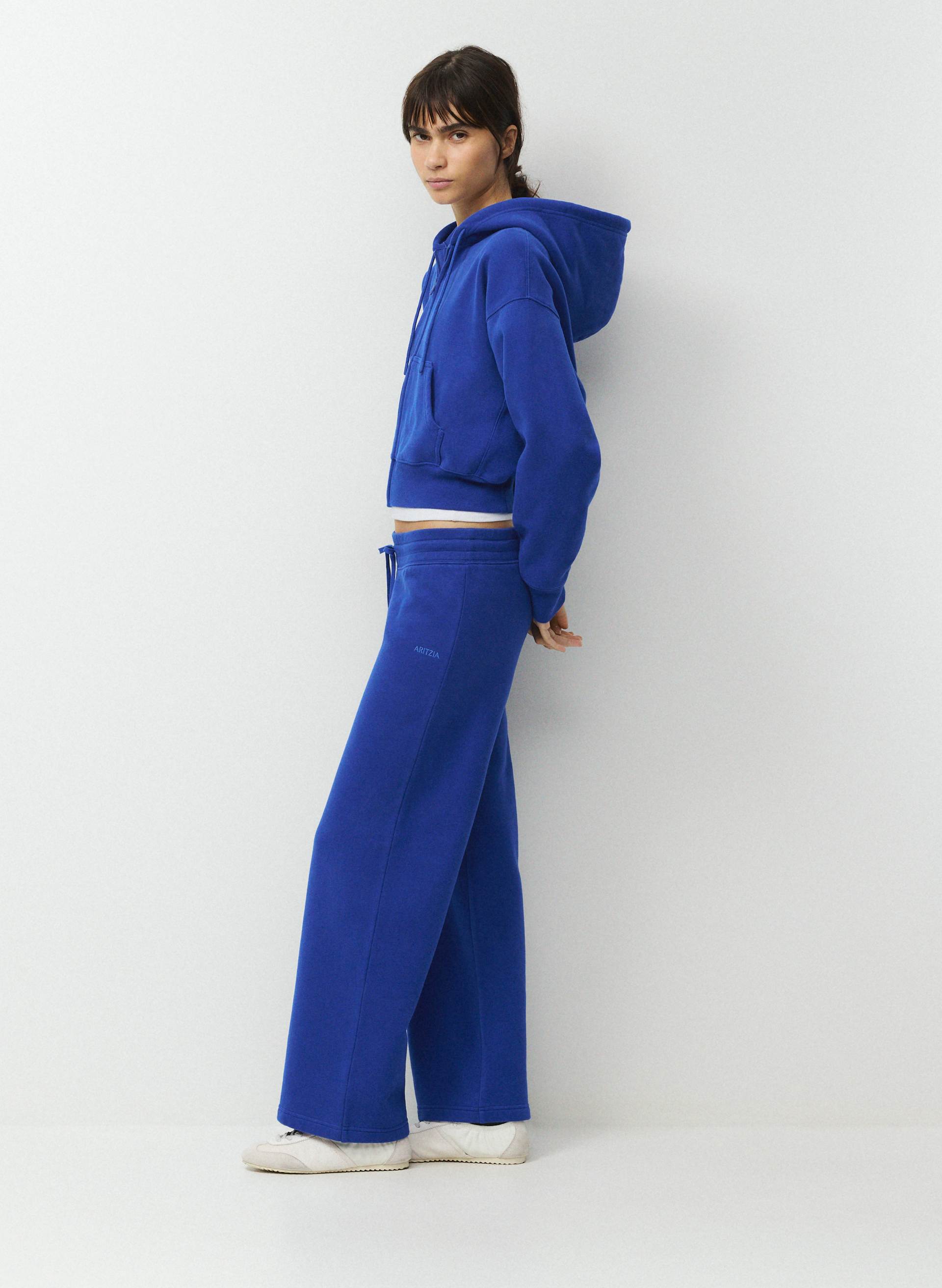 COZY SWEATFLEECE PERFECT BANDED WIDE PANT | Aritzia
