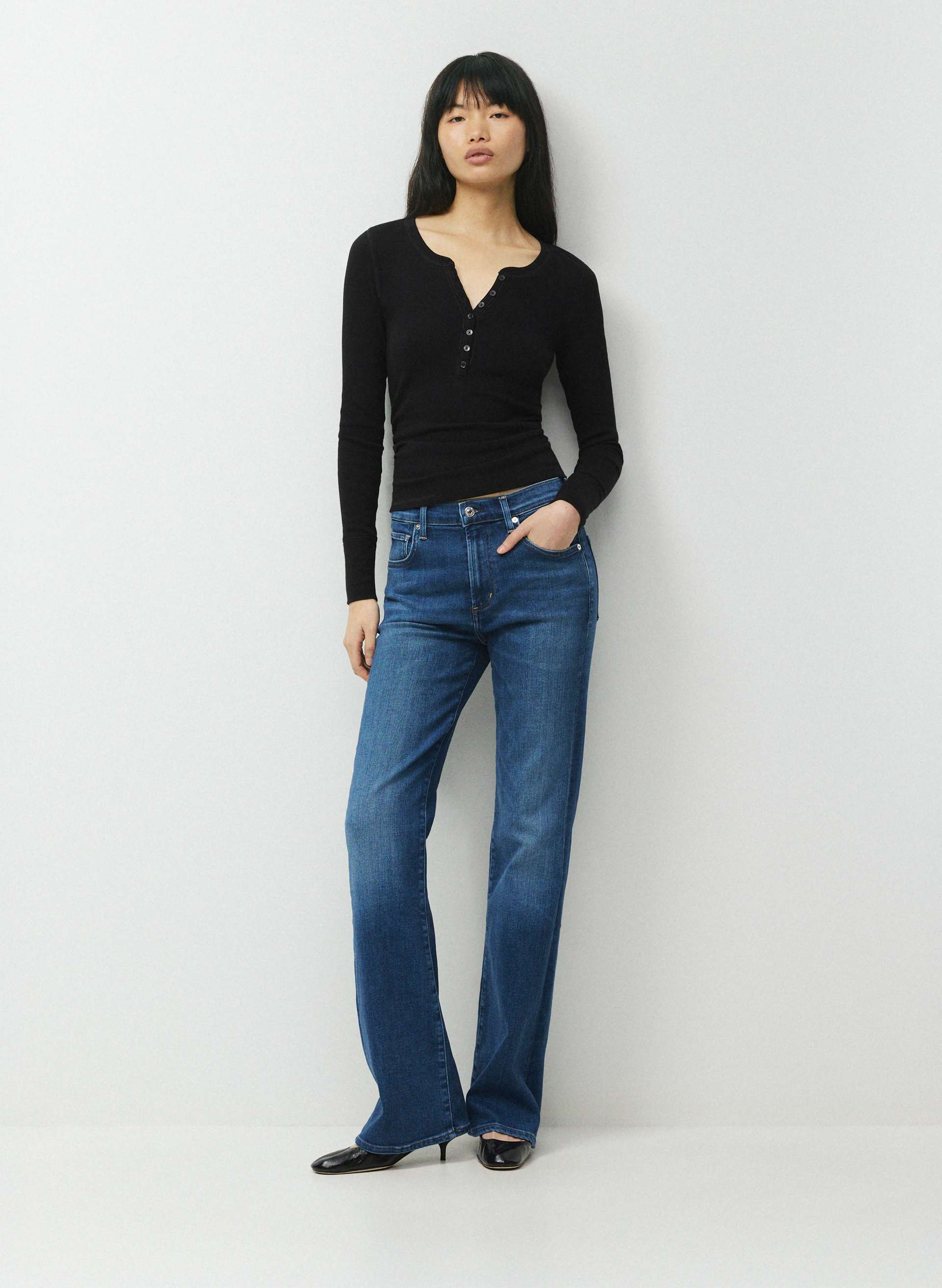 JEAN LILAH SEMI-ÉVASÉ À TAILLE HAUTE | Aritzia