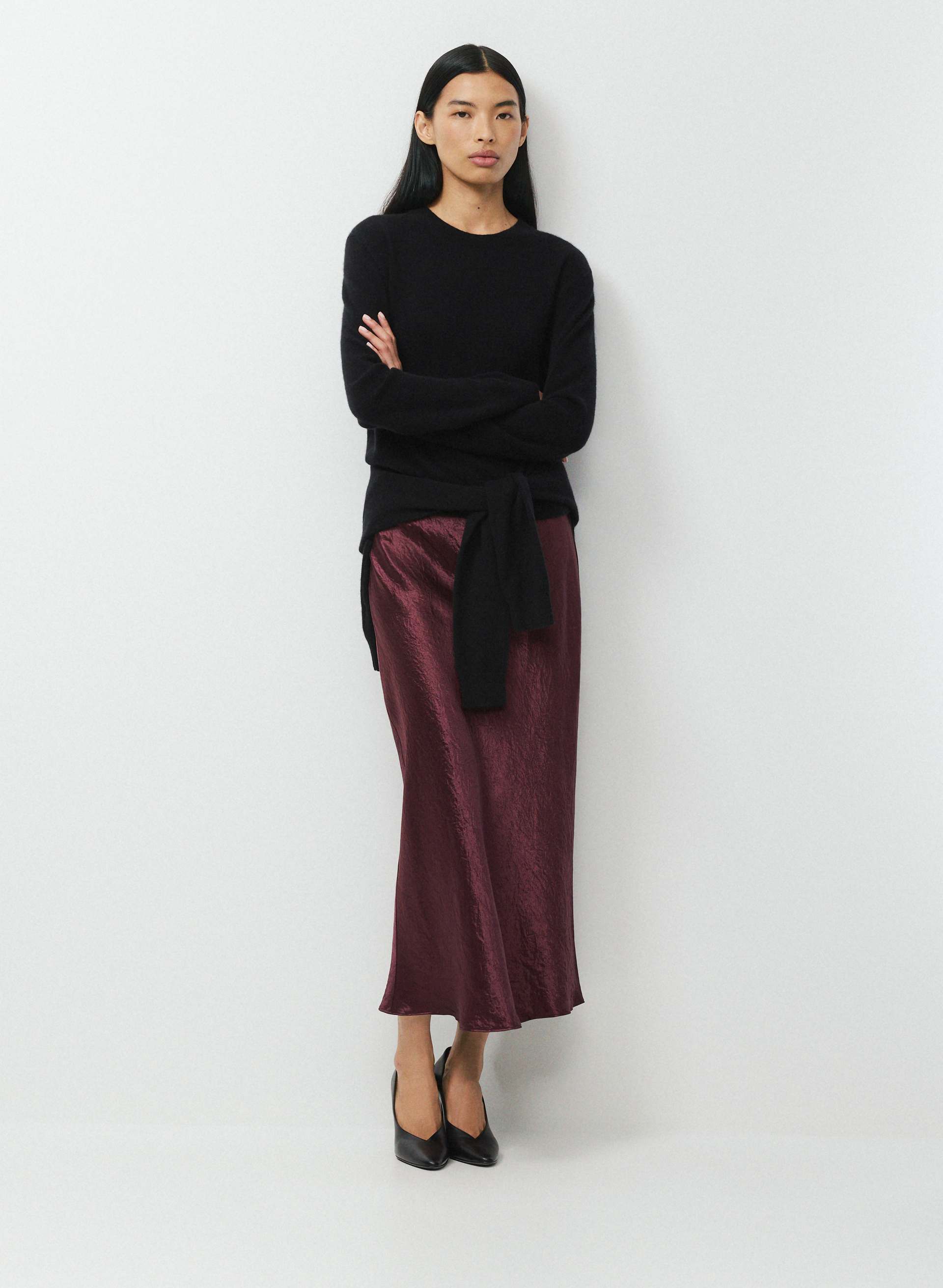 SLIP SATIN MAXI SKIRT | Aritzia
