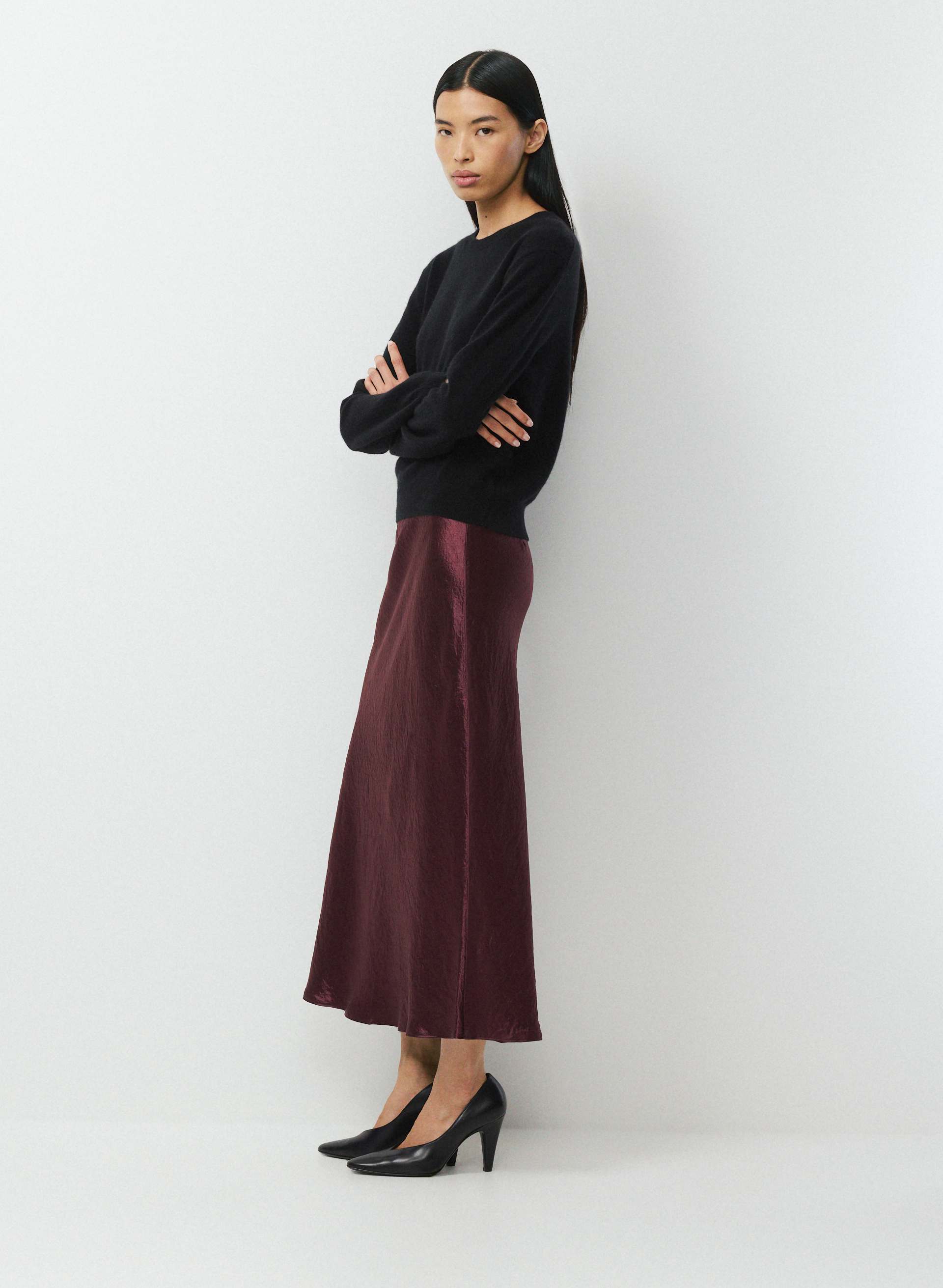 SLIP SATIN MAXI SKIRT | Aritzia