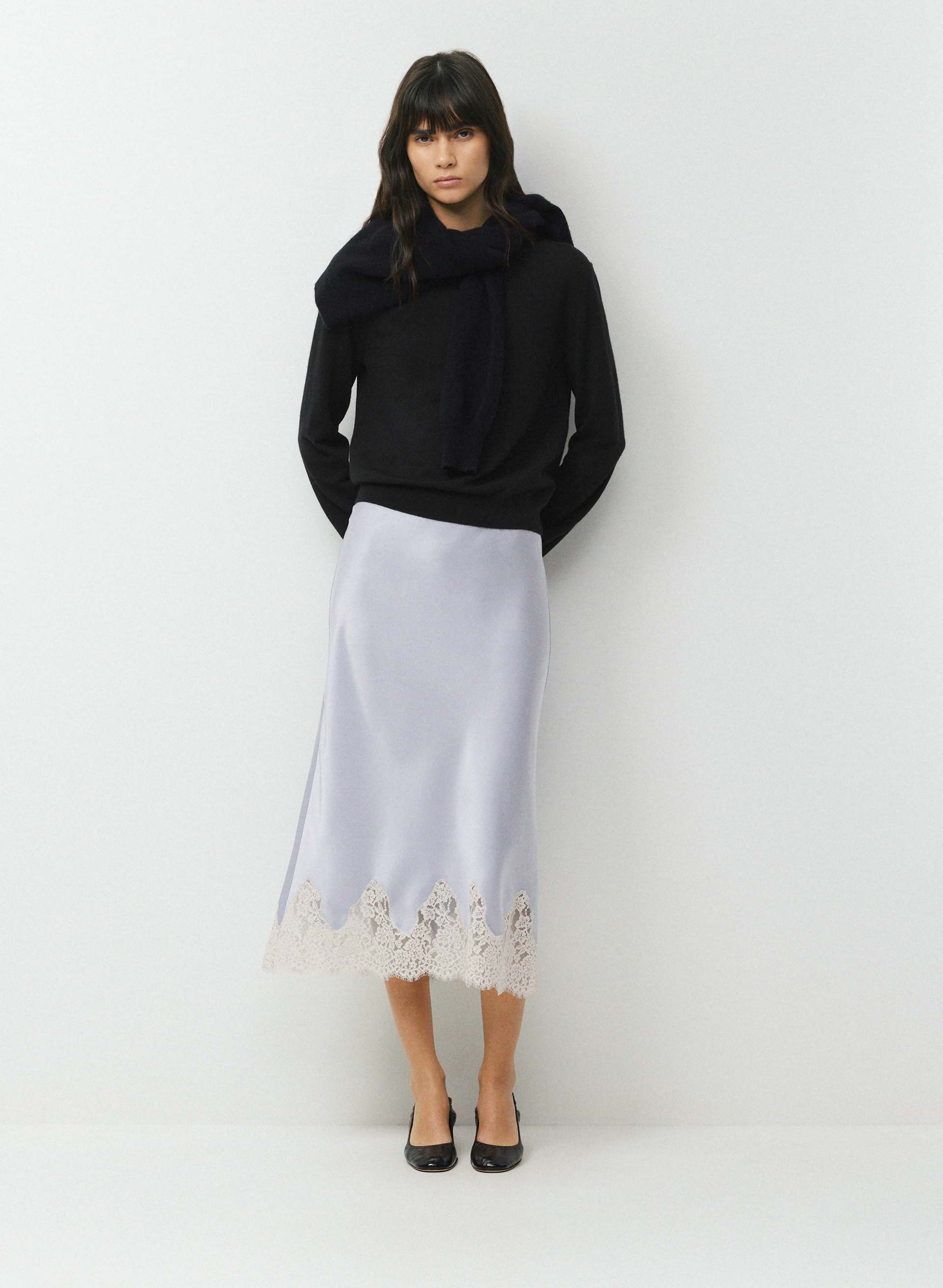JUPE HENRIETTA EN SATIN | Aritzia