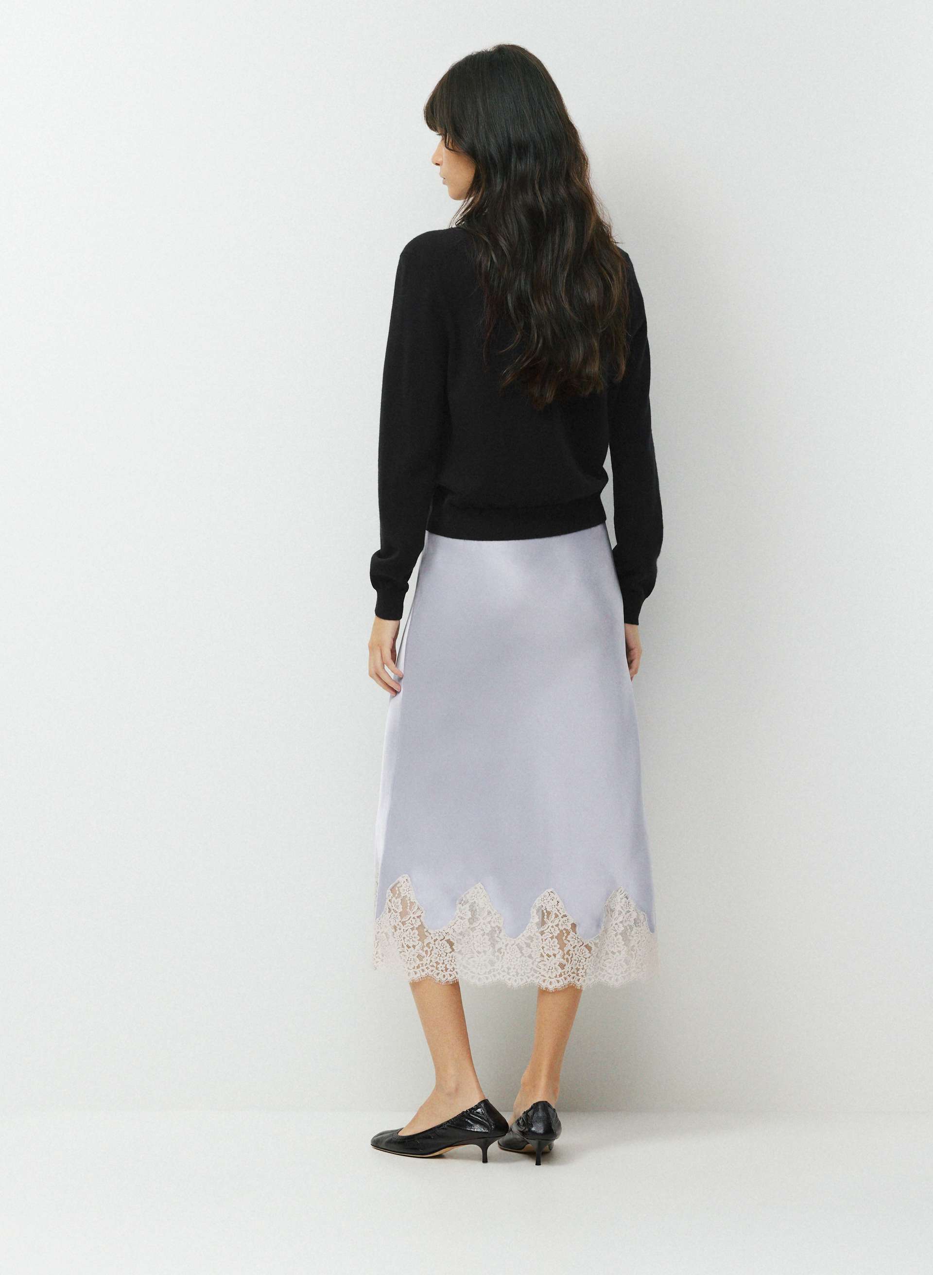 JUPE HENRIETTA EN SATIN | Aritzia