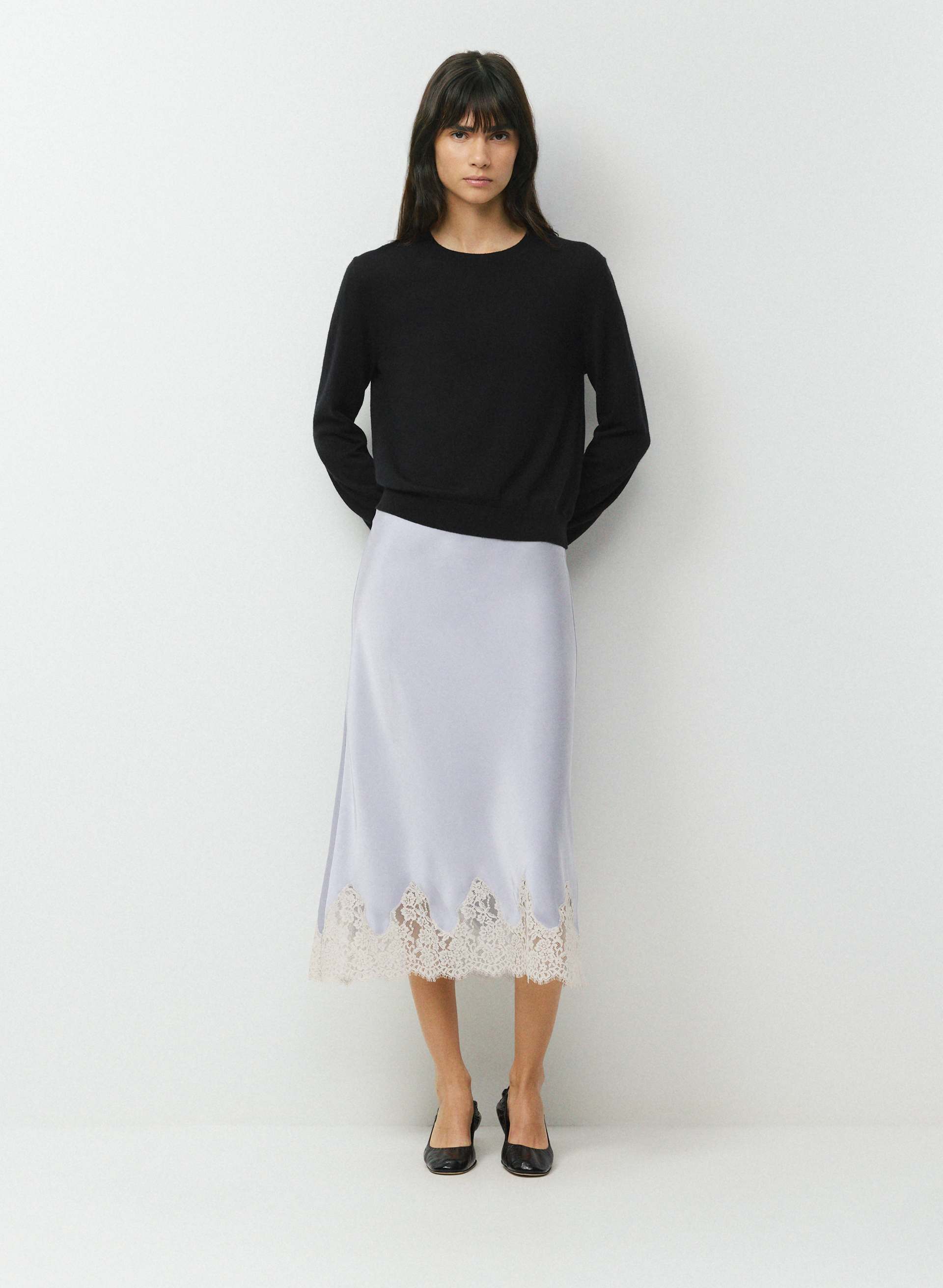 JUPE HENRIETTA EN SATIN | Aritzia