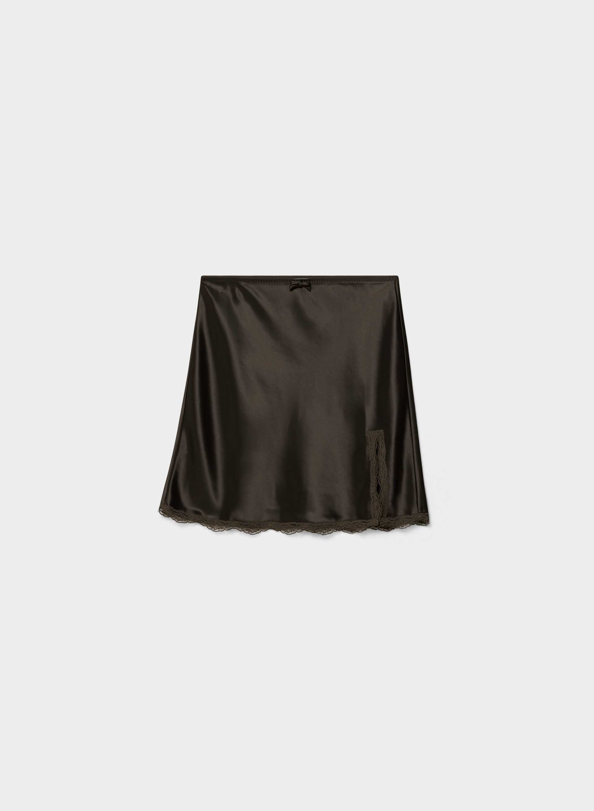 Felicity Satin Skirt – Aritzia – Cacao Nib Brown