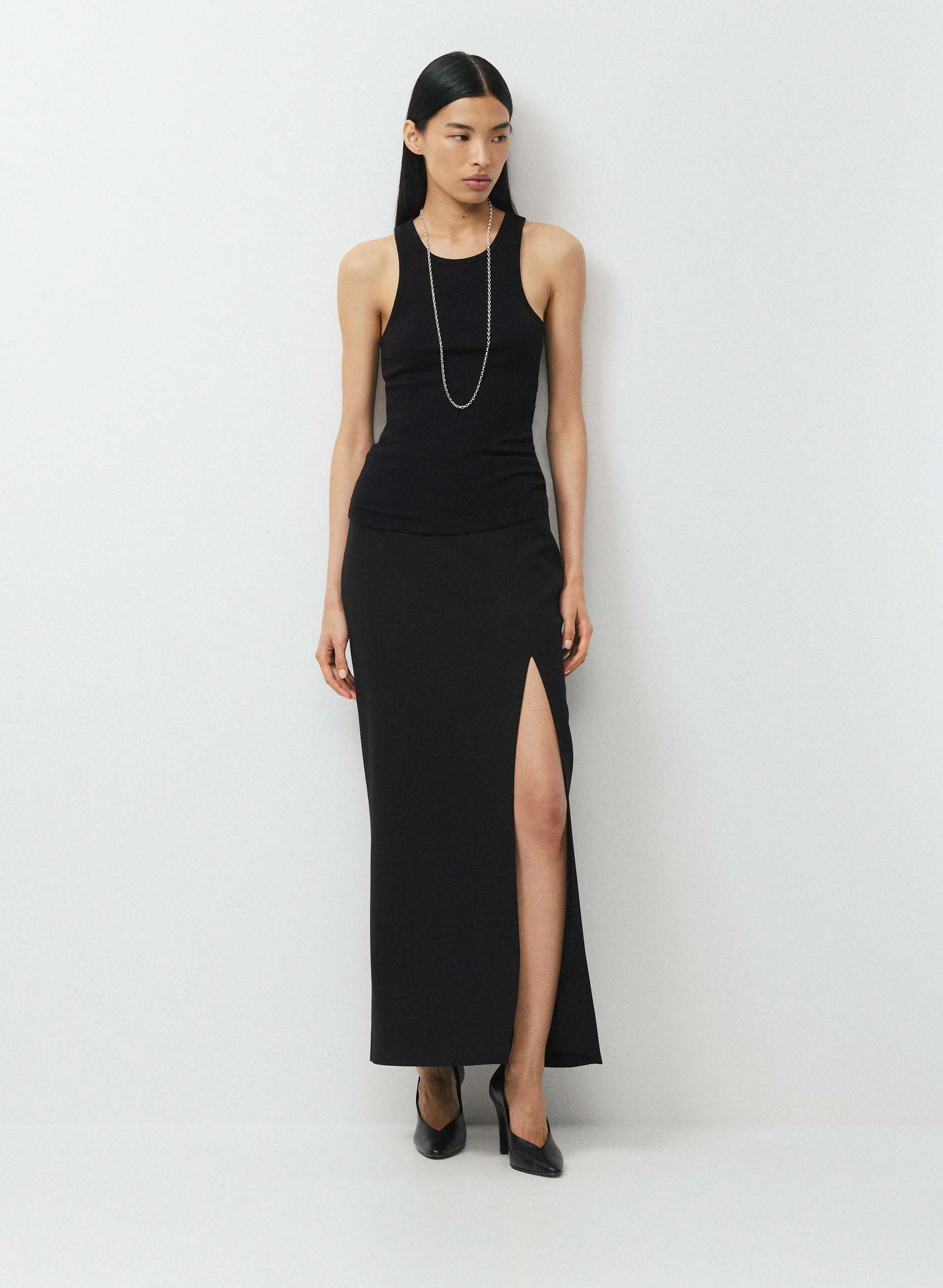 DELVE SKIRT - EVERSENTIAL™ - Softly structured maxi pencil skirt. 