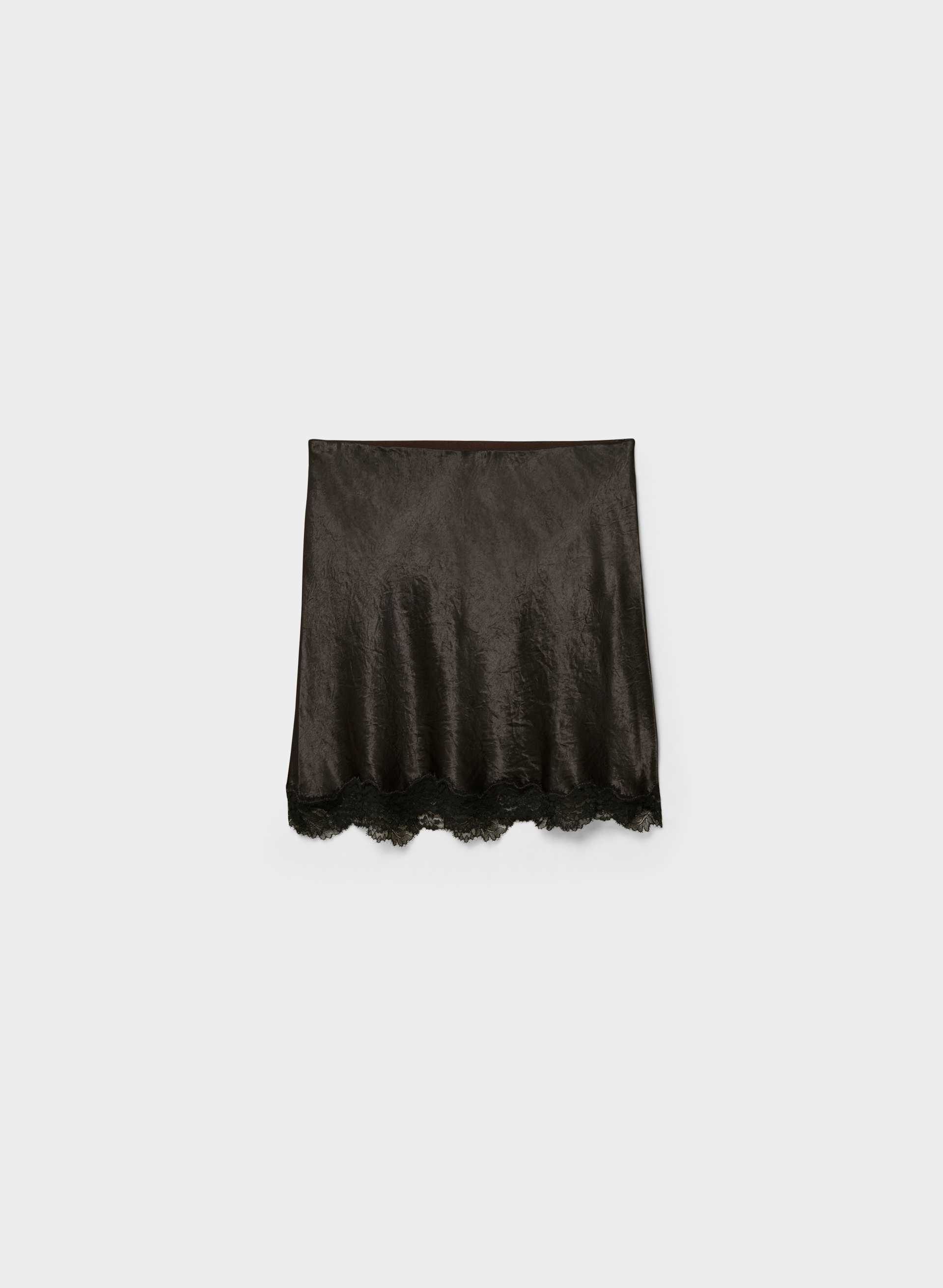 JUPE DOWNTOWN EN SATIN | Aritzia