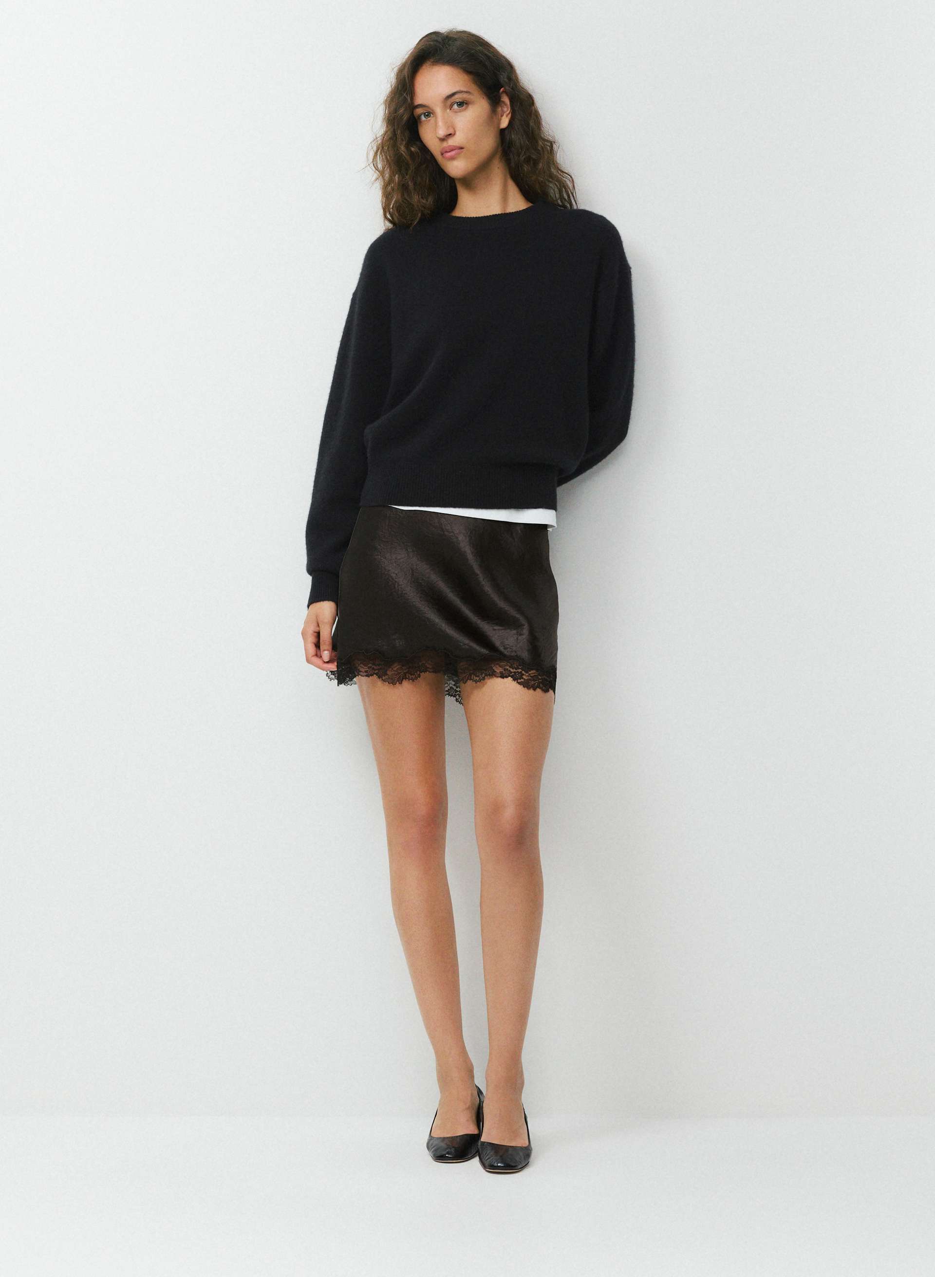 スカート ULIKASANCTUS Curtain mini skirt Elixir Satin Mini Skirt | Aritzia US