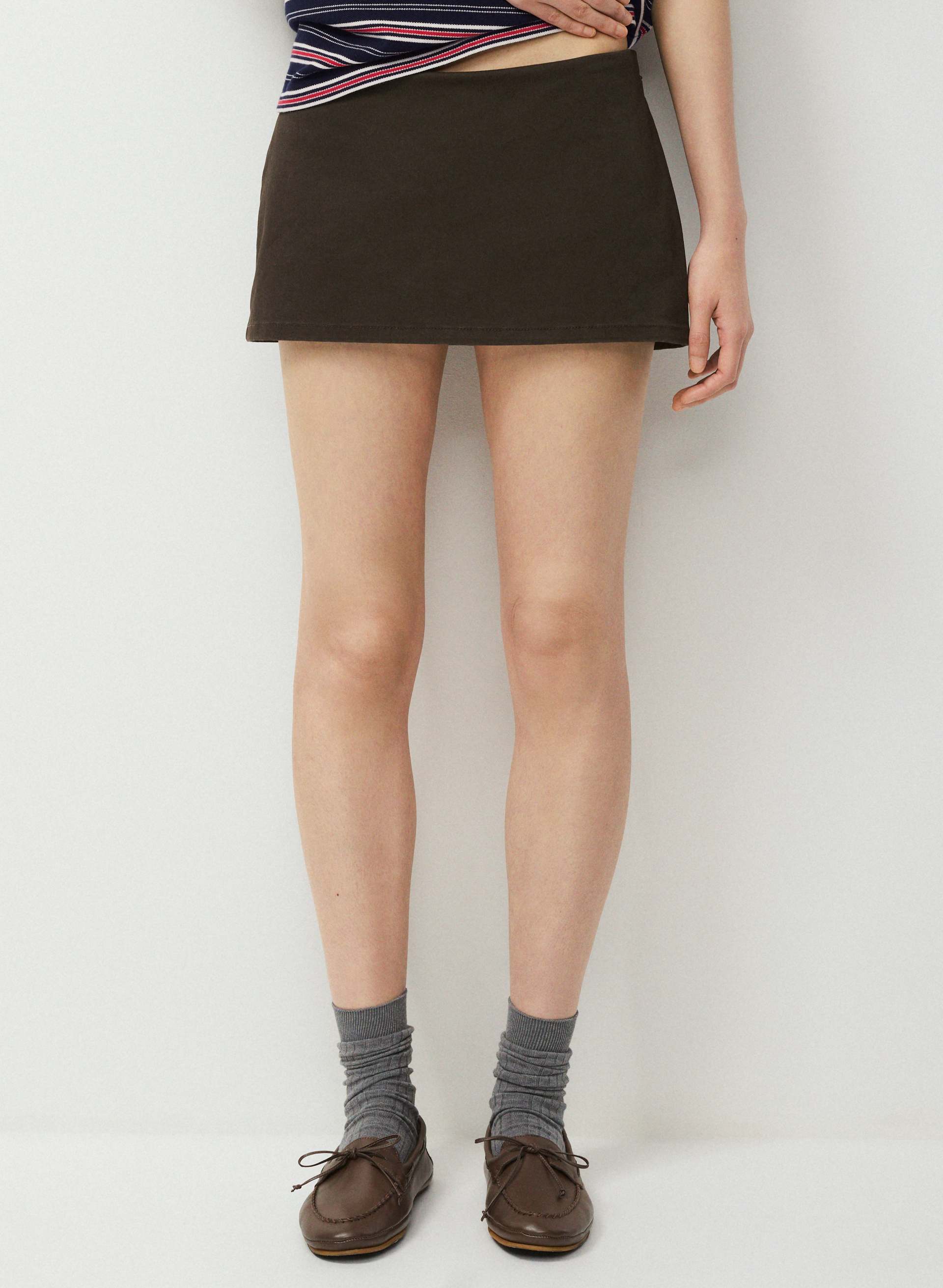SPELLBOUND SKORT - Super low-rise twill micro skort. 