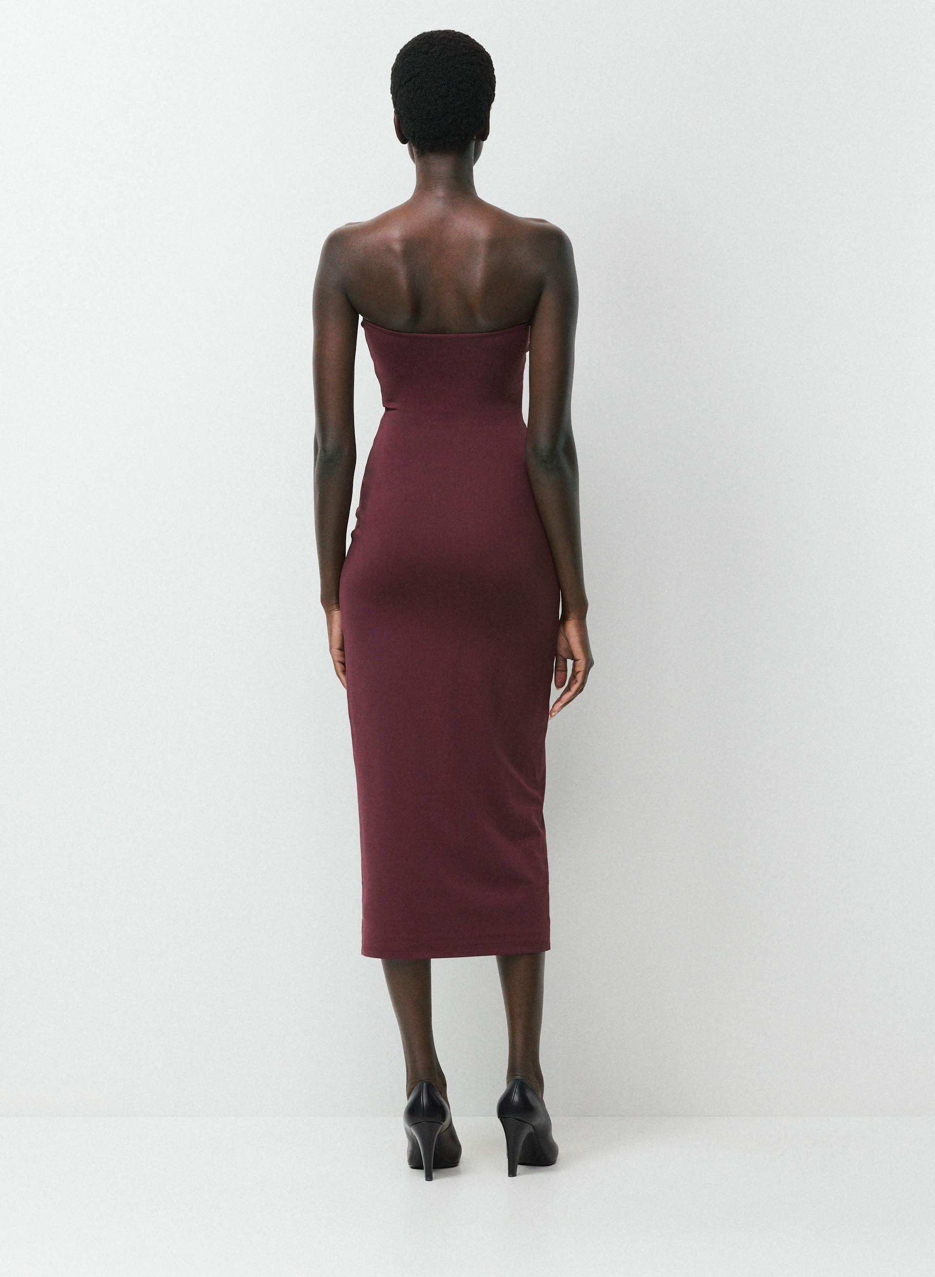 black lace chiffon frill detail bodycon dress BABARONI Prom with Off the Shoulder Tiered Skirt and Slit shoulder neckline exudes romance Pleated Chiffon Spaghetti Straps Sleeve Length:32/33 finalsale