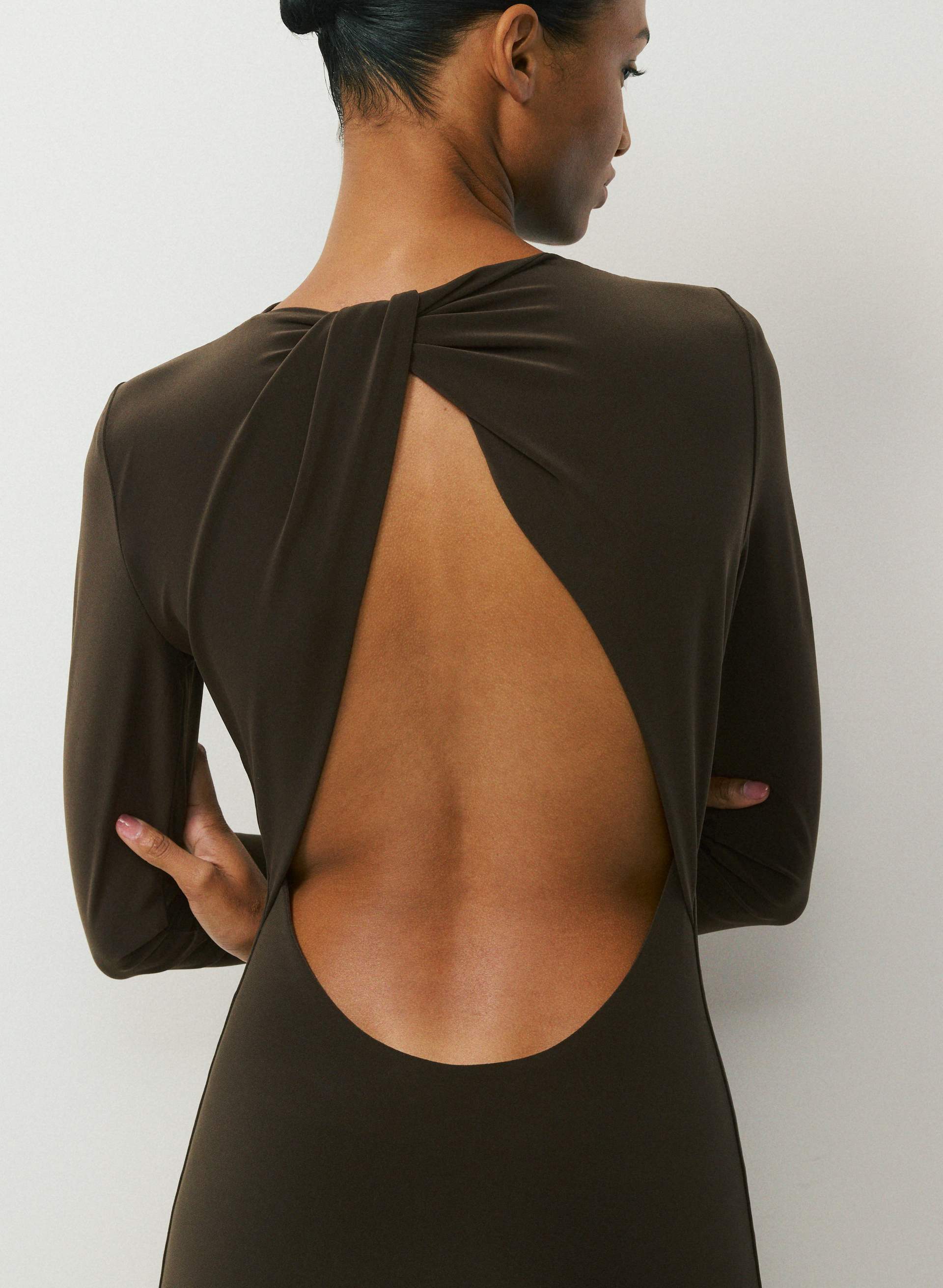 SMOOTH MATTER™ CADENCE DRESS - Drapey jersey open-back maxi dress. 