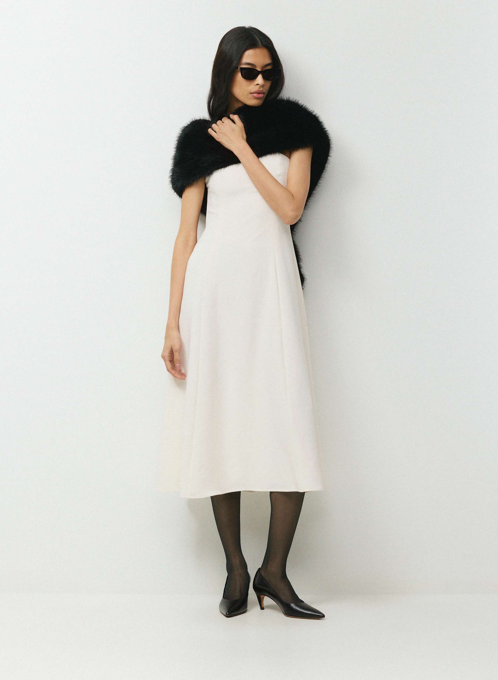 ROBE LIGHTWELL - CREPETTE™ - Robe sans bretelles en crêpe japonais. 