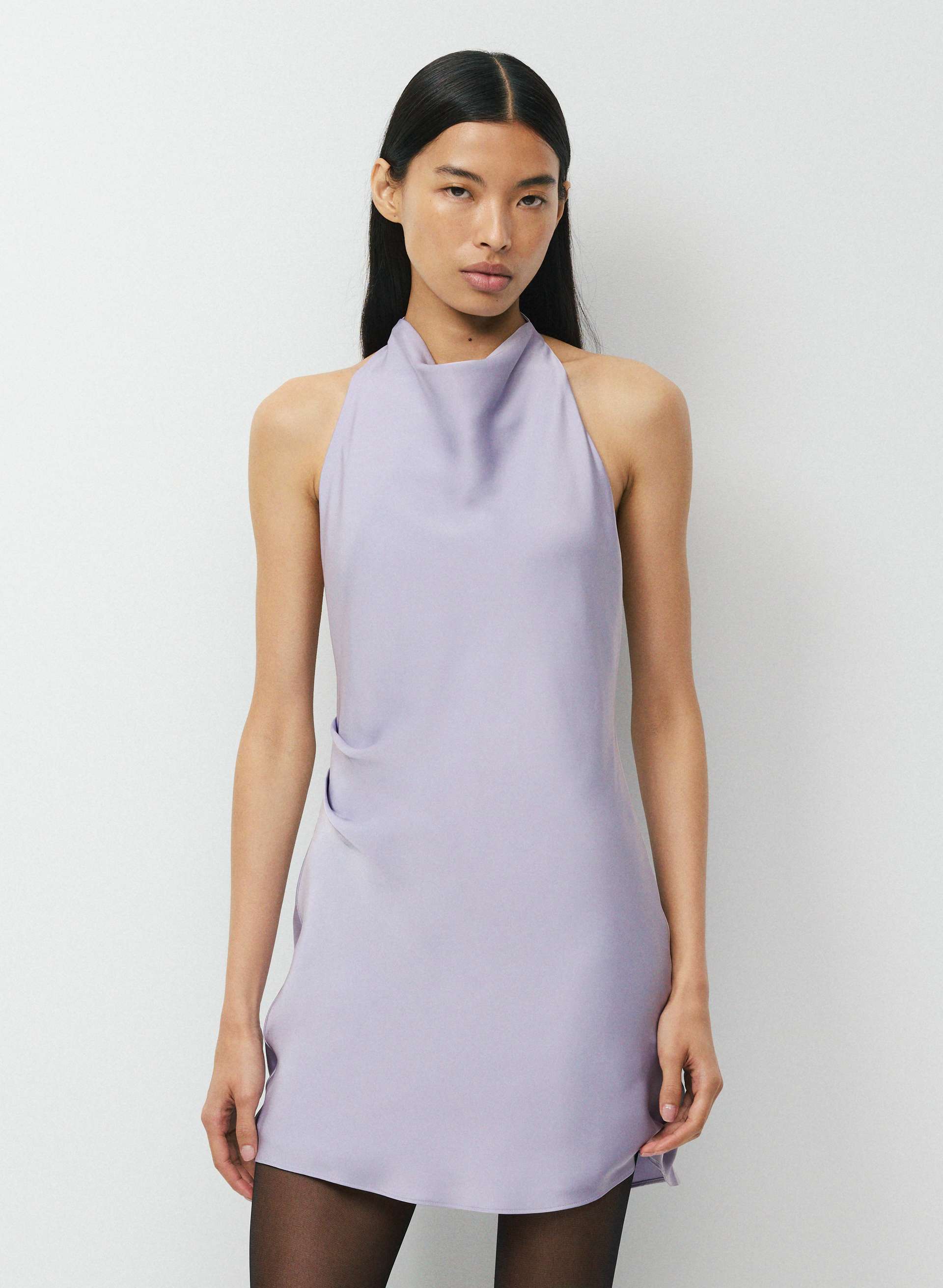REFINE SHINE™ AUDIENCE MINI HALTER DRESS | Aritzia