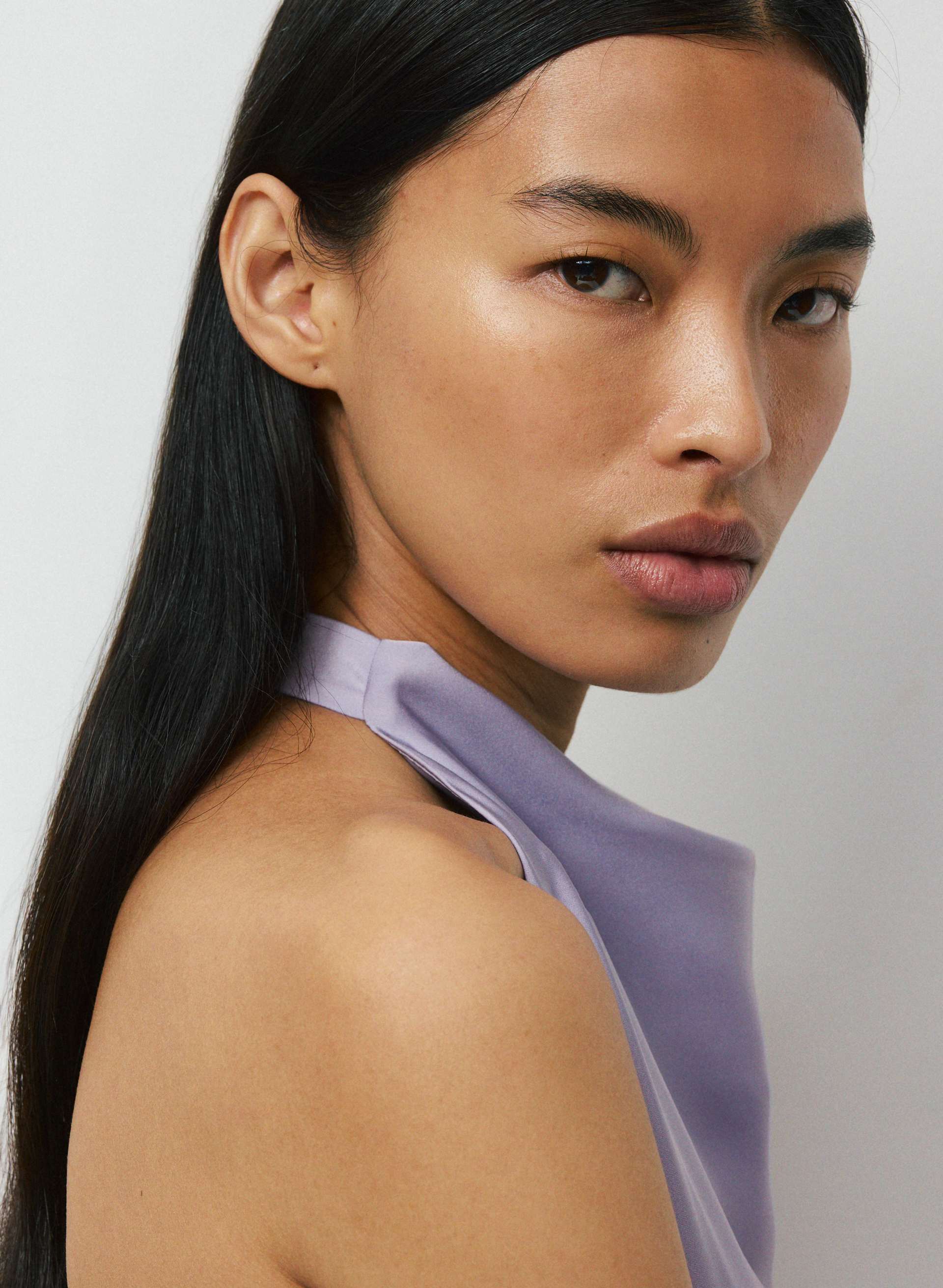 REFINE SHINE™ AUDIENCE MINI HALTER DRESS | Aritzia