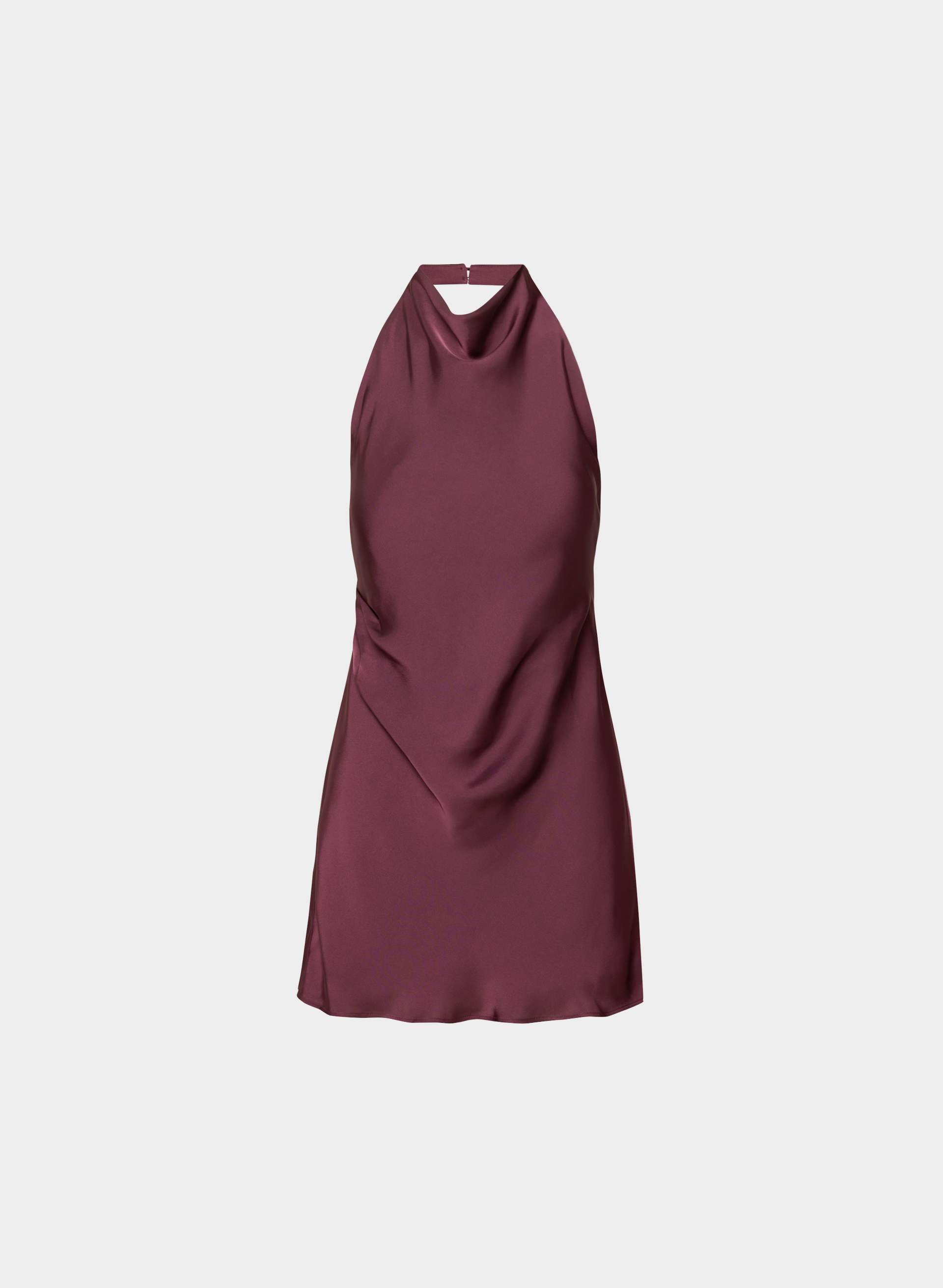 AUDIENCE SATIN MINI HALTER DRESS | Aritzia