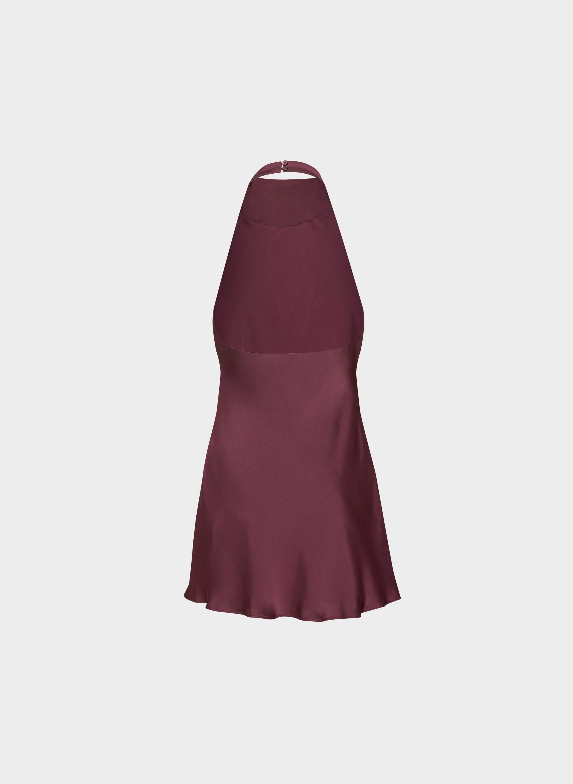 AUDIENCE SATIN MINI HALTER DRESS | Aritzia