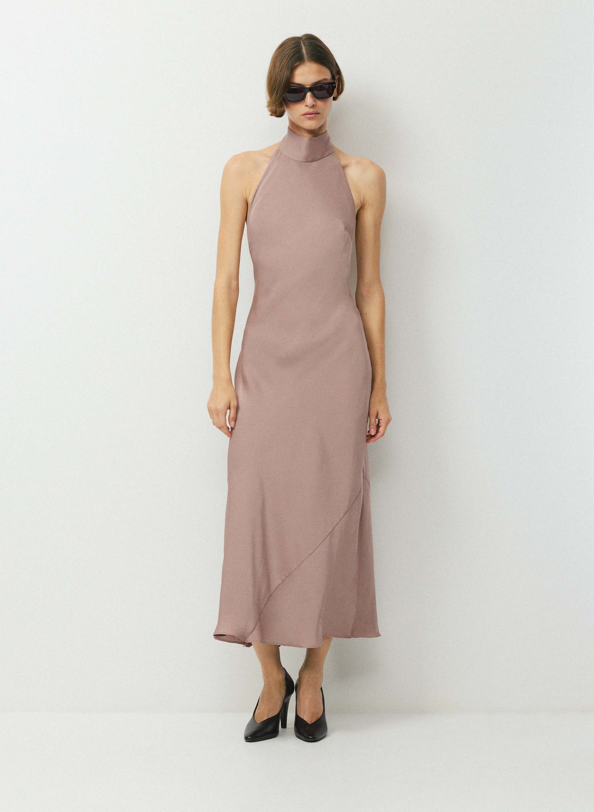 ROBE TIDAL BAIN-DE-SOLEIL EN SATIN - Robe maxi bain-de-soleil en satin double face. 