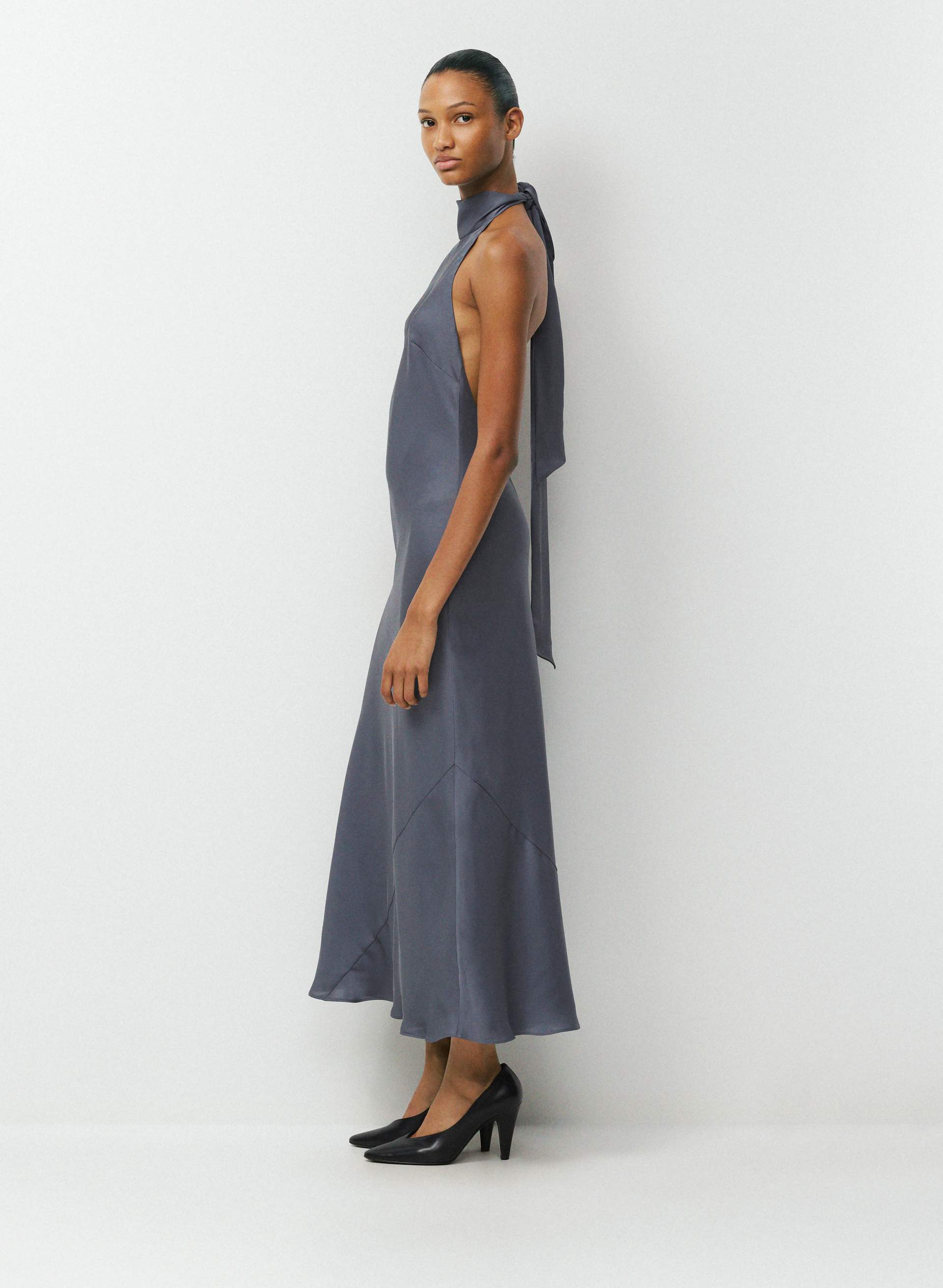 Tidal Satin Halter Dress