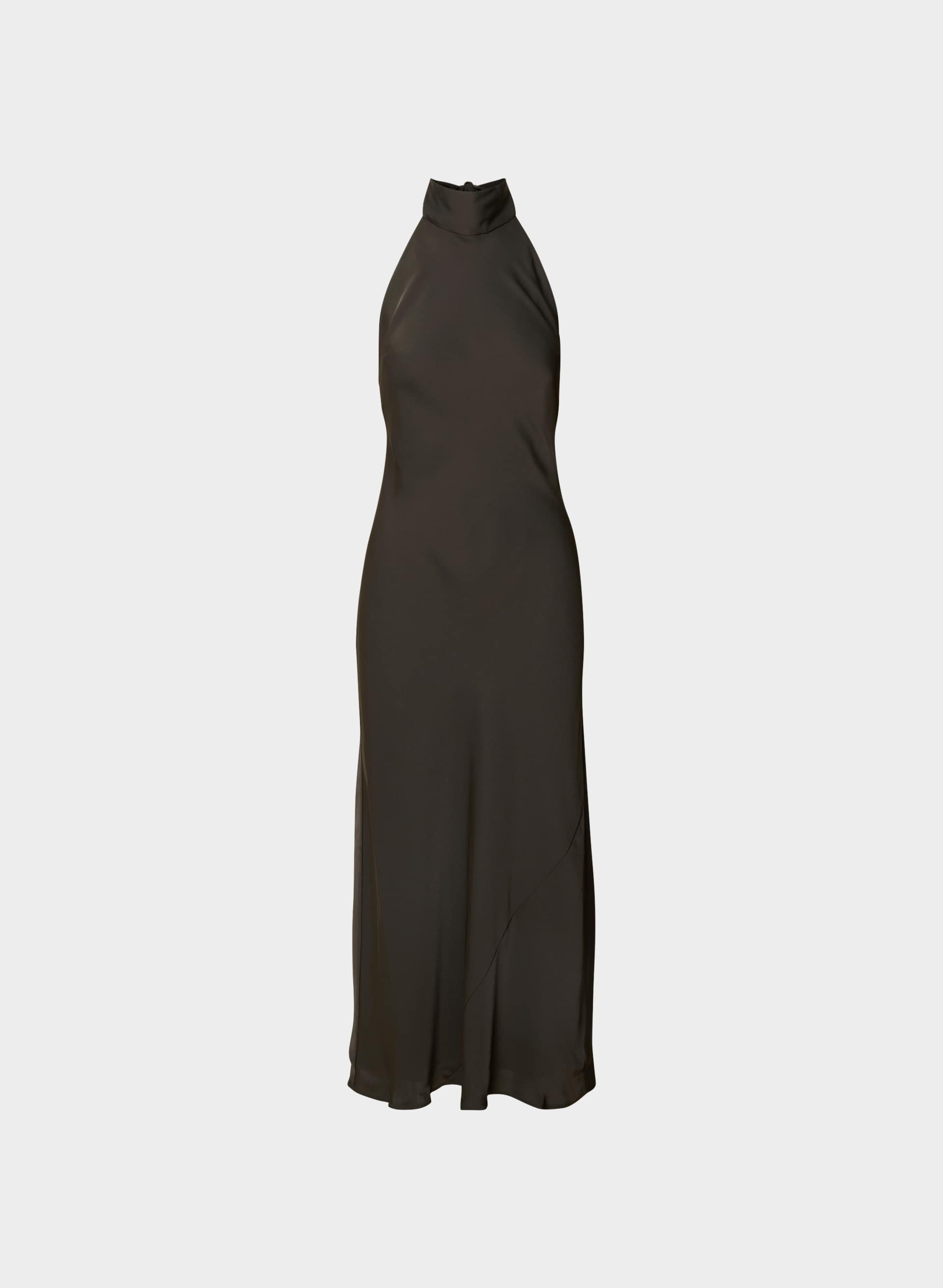 TIDAL SATIN HALTER DRESS | Aritzia