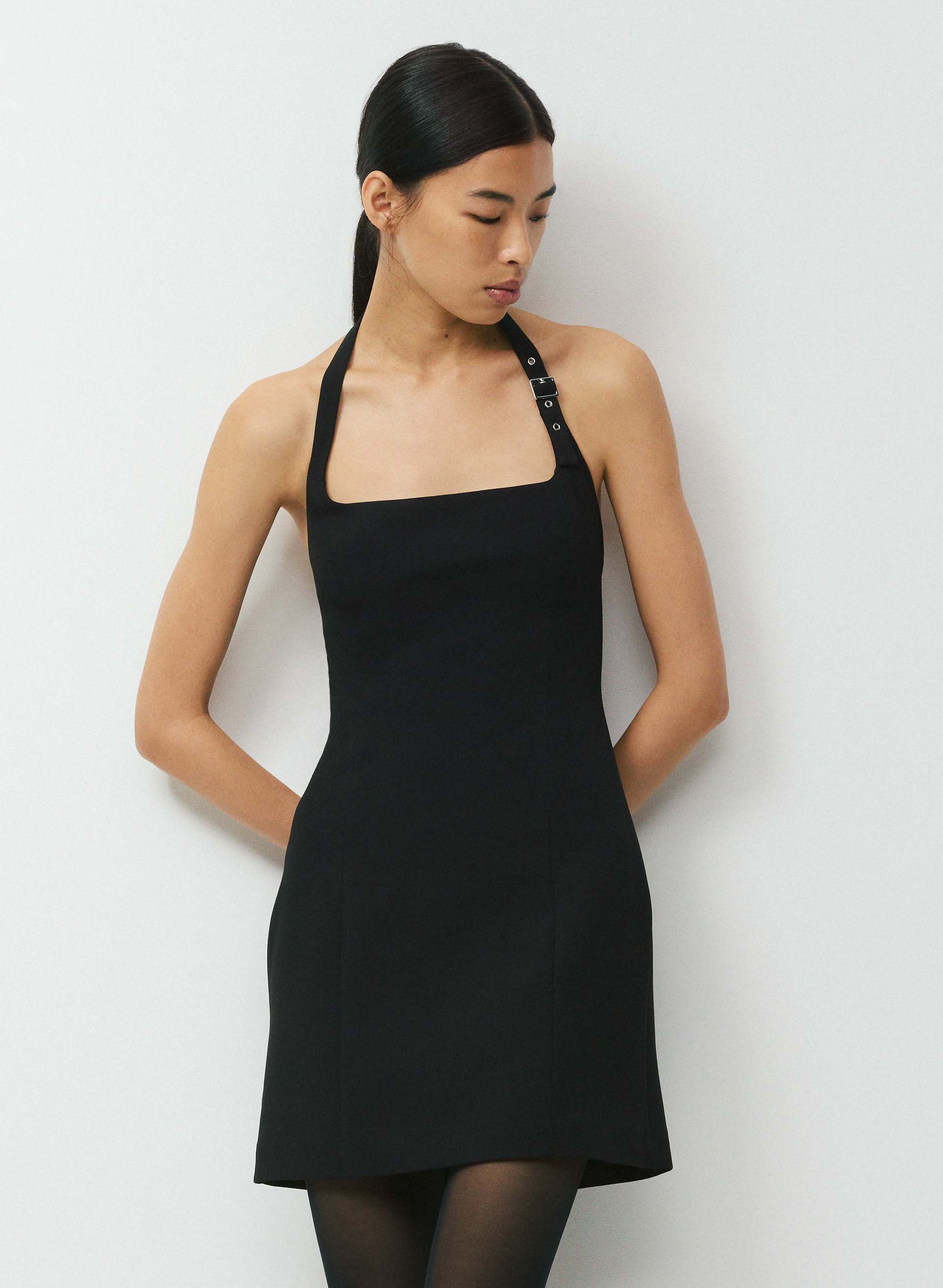 Aritzia Women's Brooklyn Halter Dress in Black | 8
