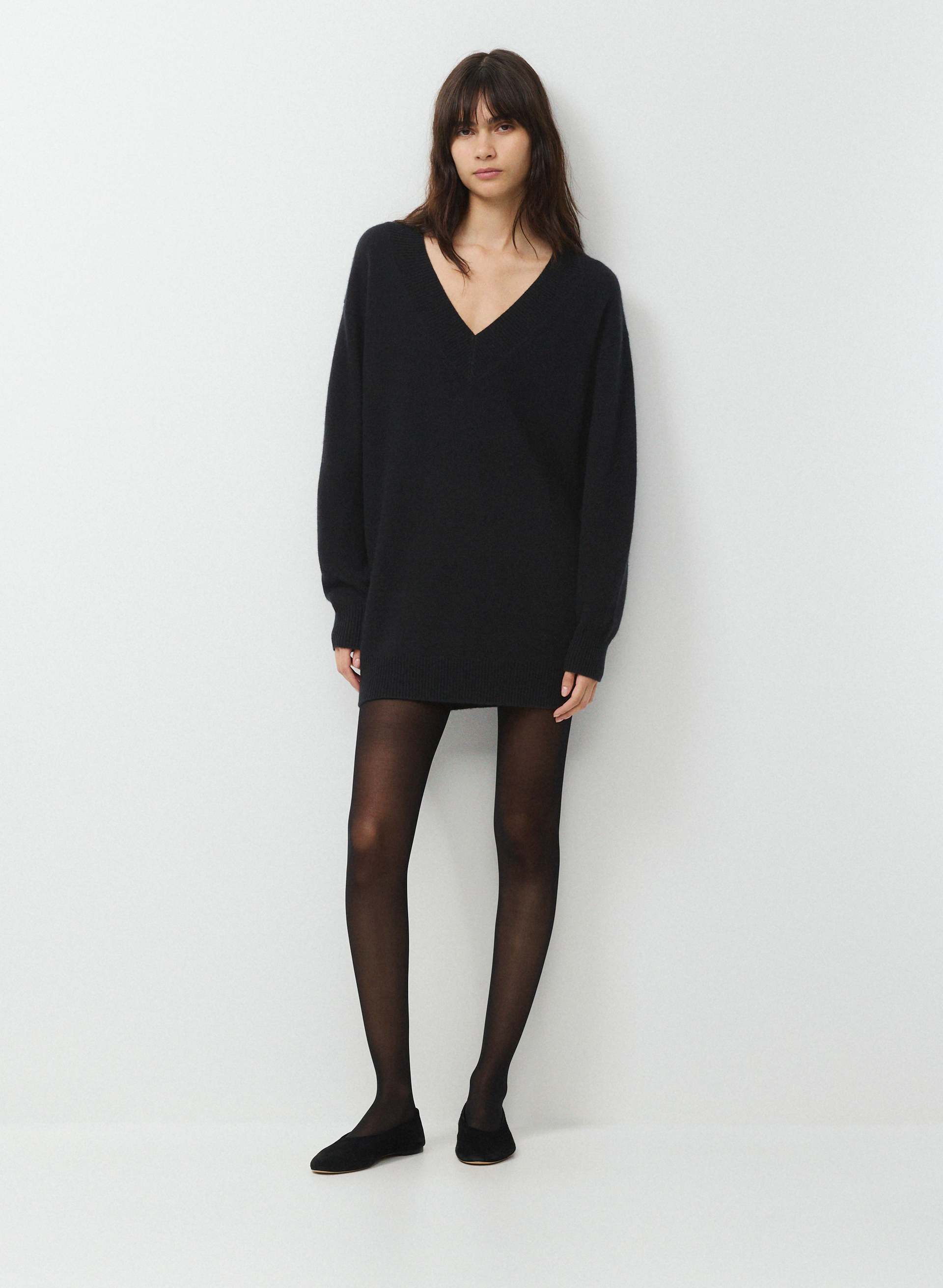 Aritzia Women's Essential Wool Cashmere Library Dress in Black | Large