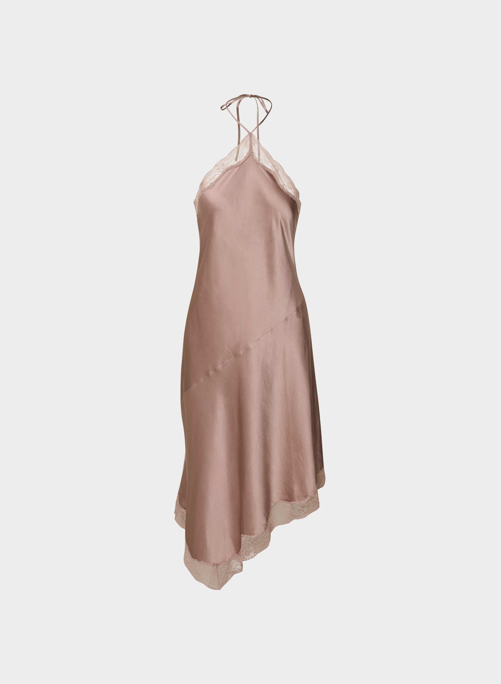 CHARIOT SILK HALTER DRESS | Aritzia