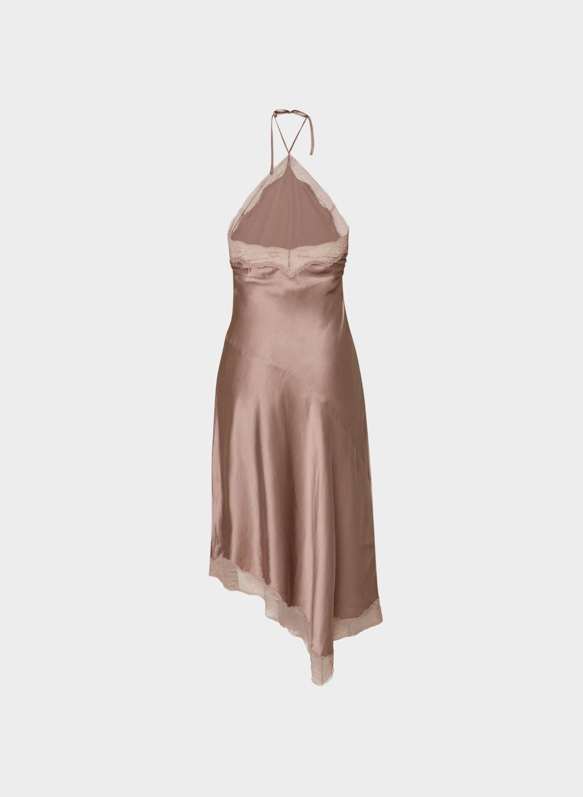 CHARIOT SILK HALTER DRESS | Aritzia
