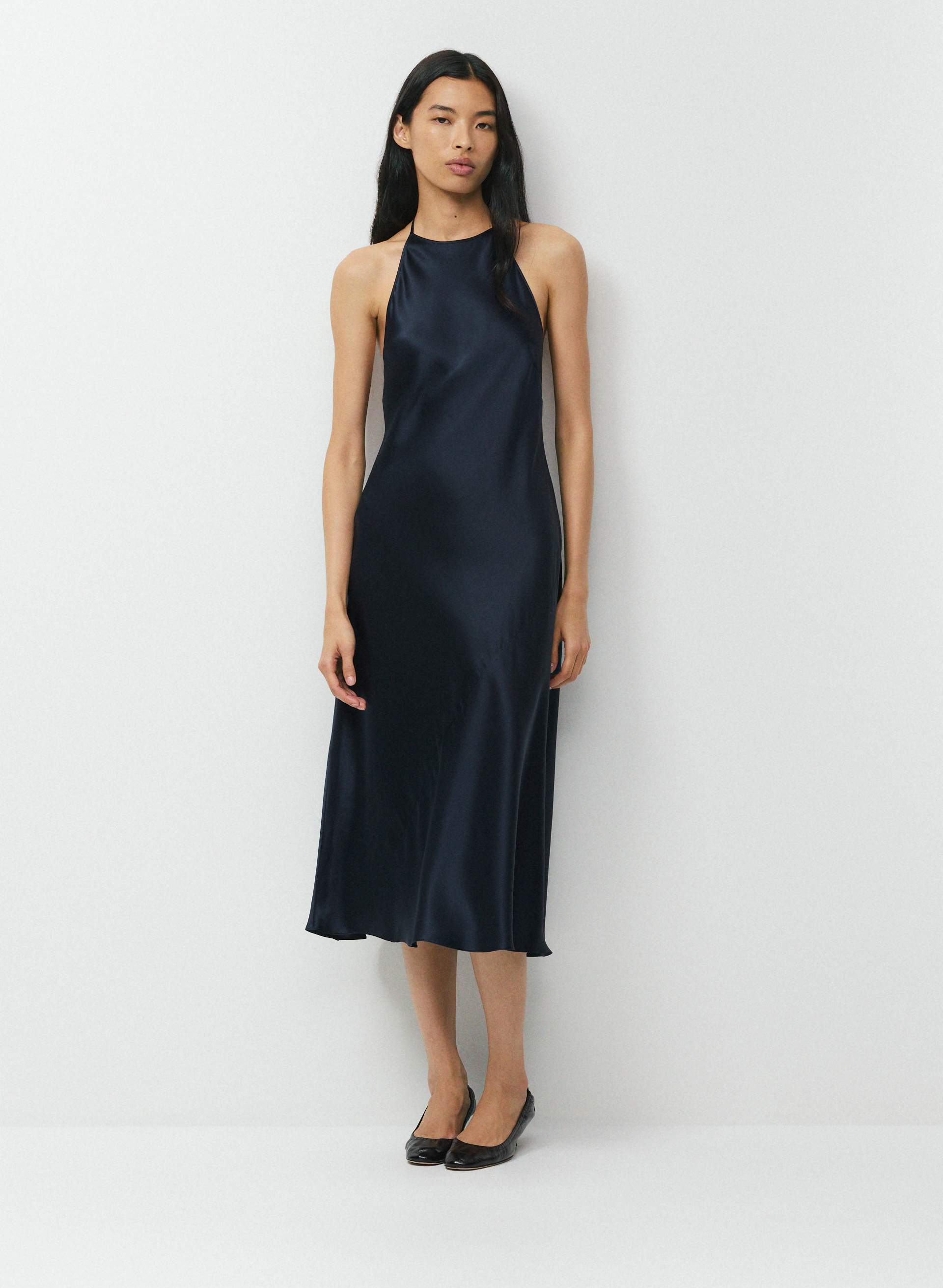 ESTATE SILK HALTER DRESS | Aritzia