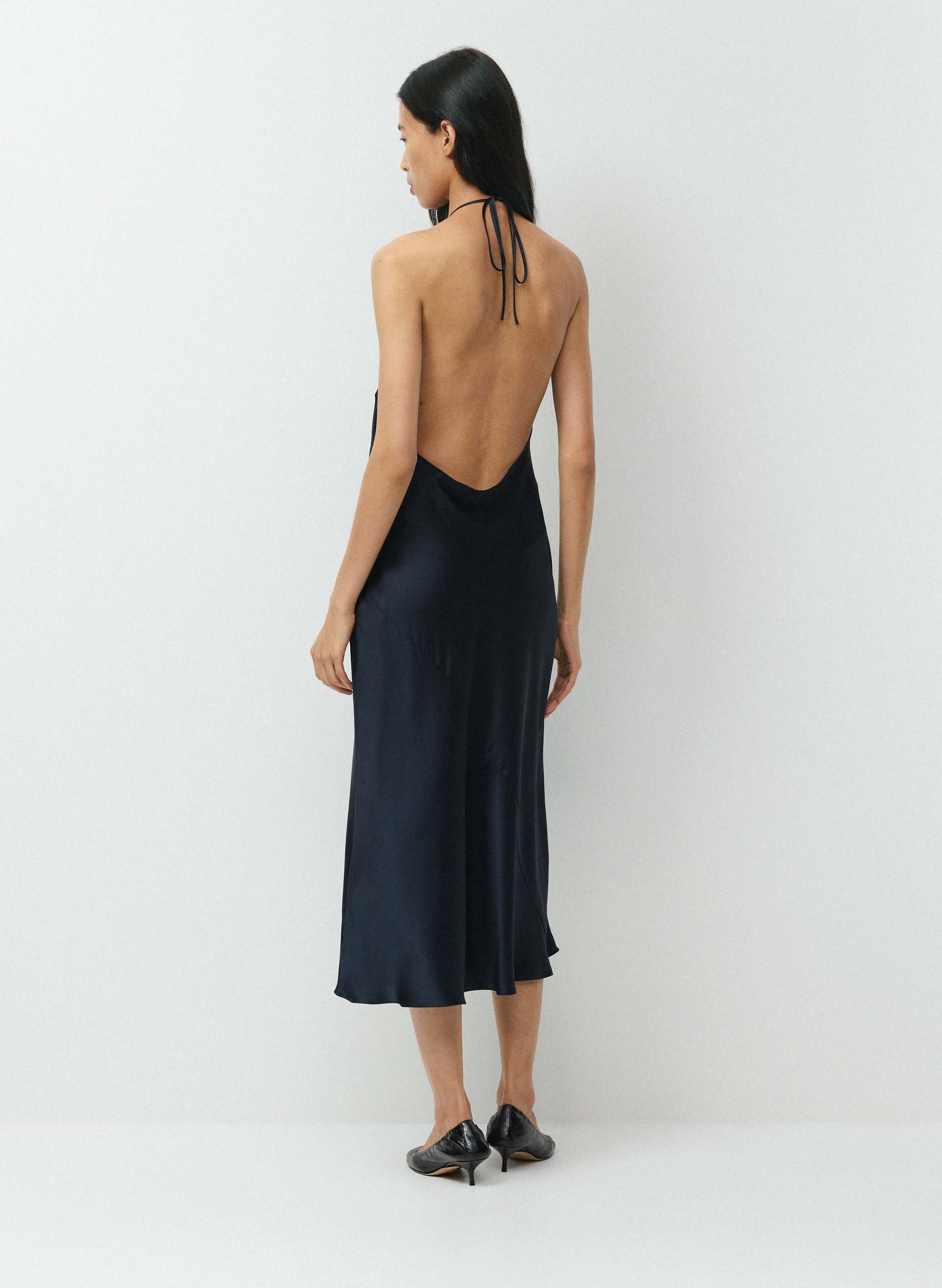 ESTATE SILK HALTER DRESS | Aritzia