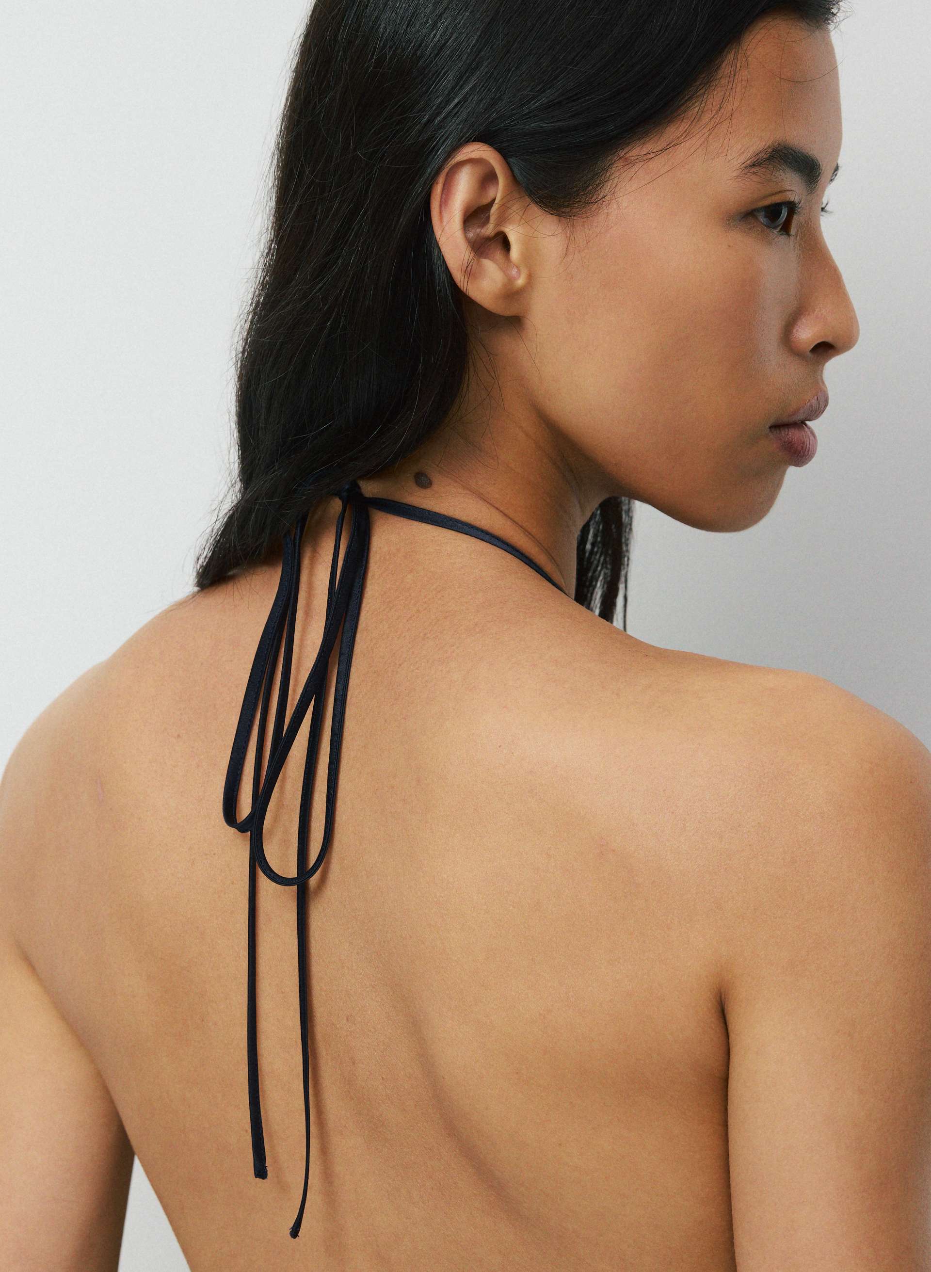 ESTATE SILK HALTER DRESS | Aritzia
