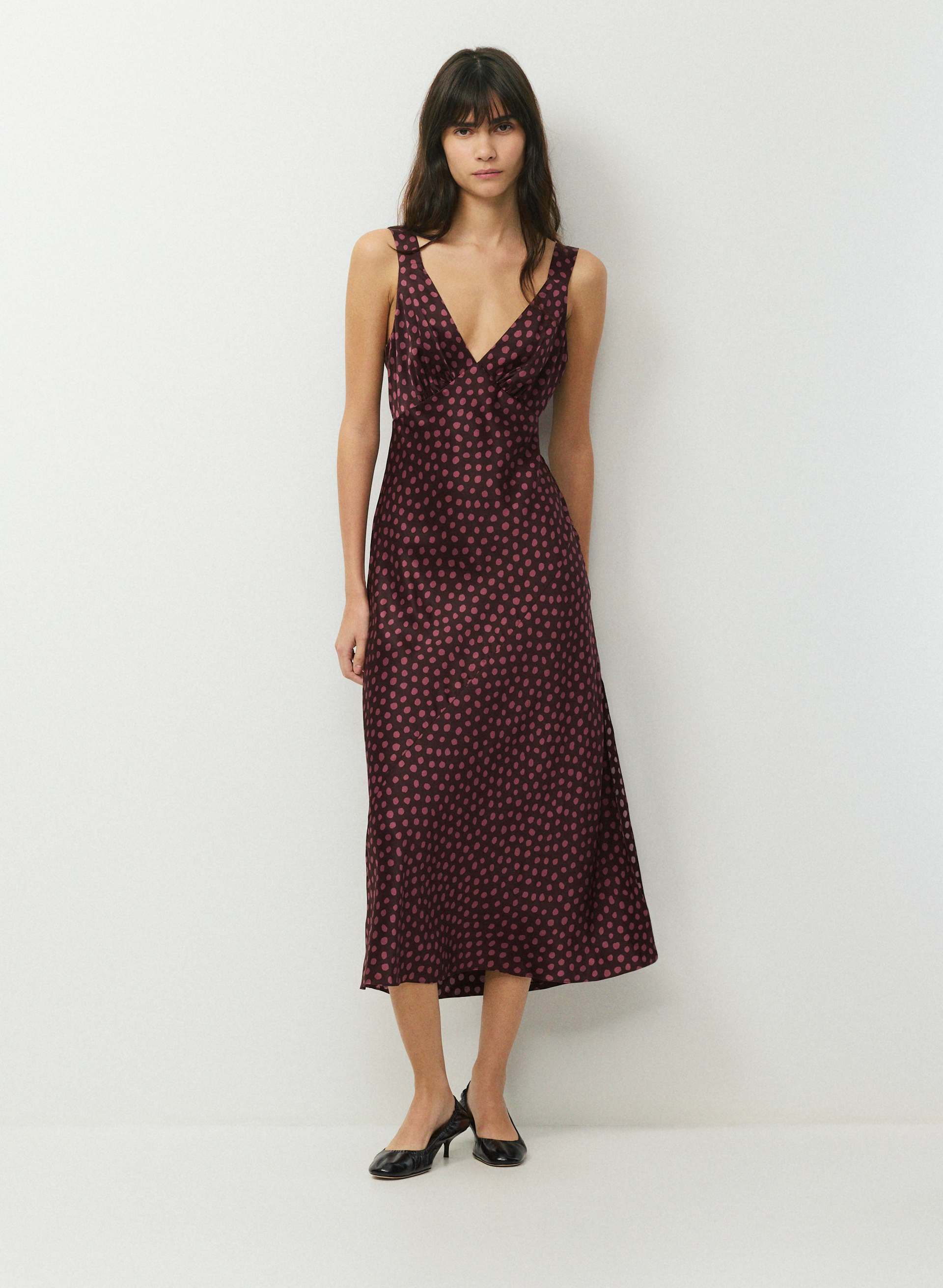 SISTER SILK DRESS - 100% silk V-neck maxi dress. 