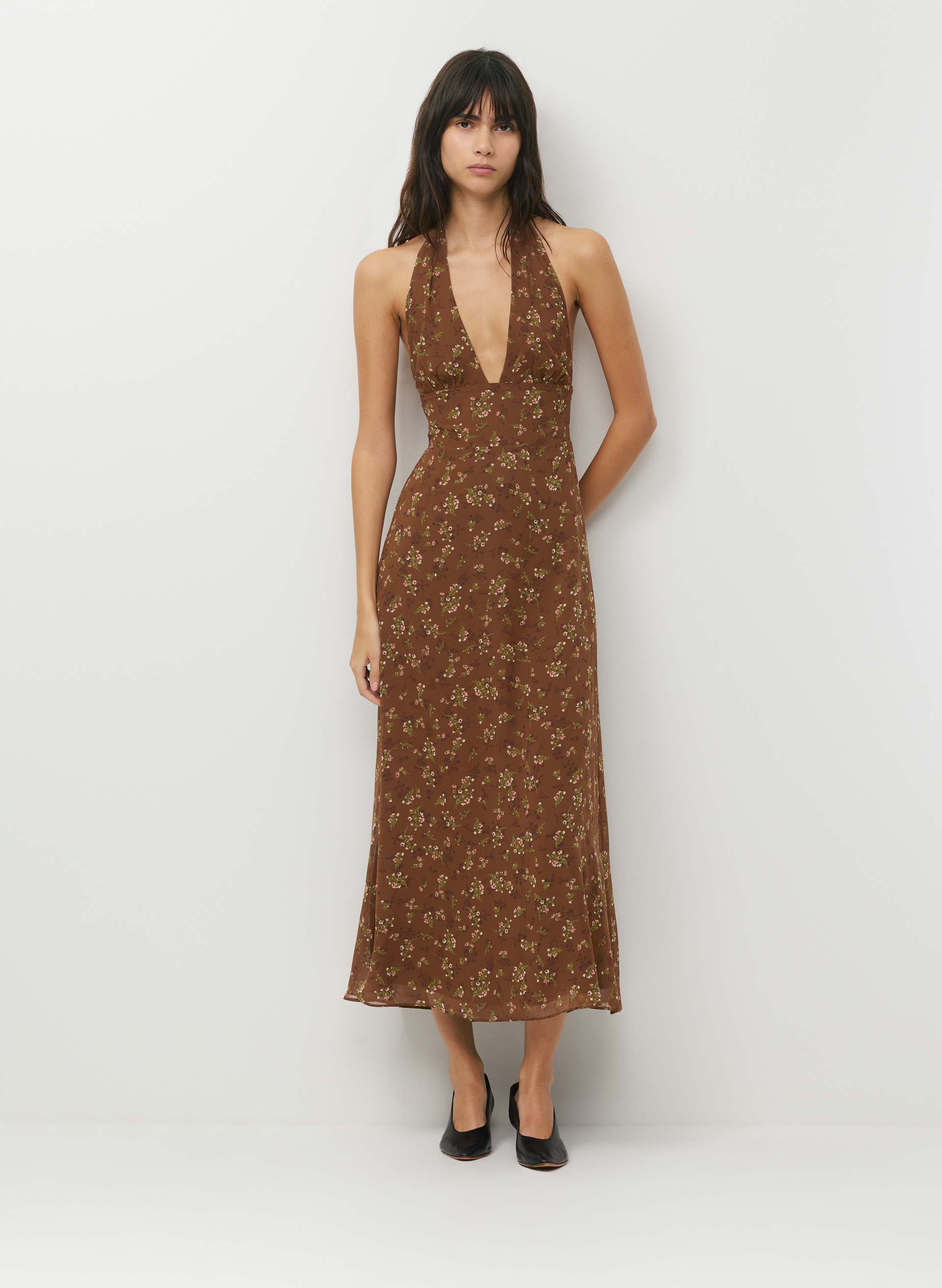 Lindara Poplin Halter Dress | Aritzia US