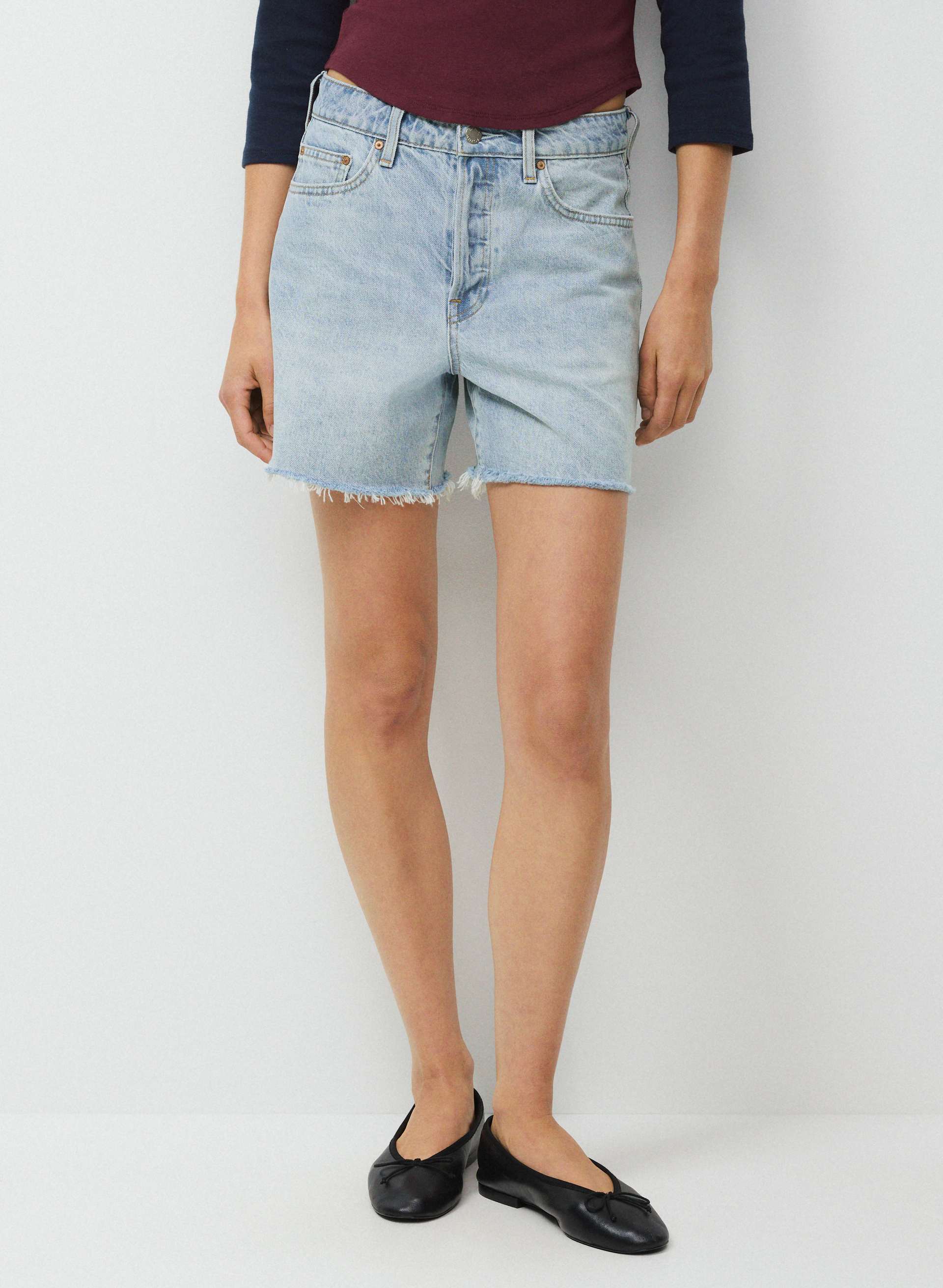 THE EX-BOYFRIEND HI MID-THIGH DENIM SHORT | Aritzia
