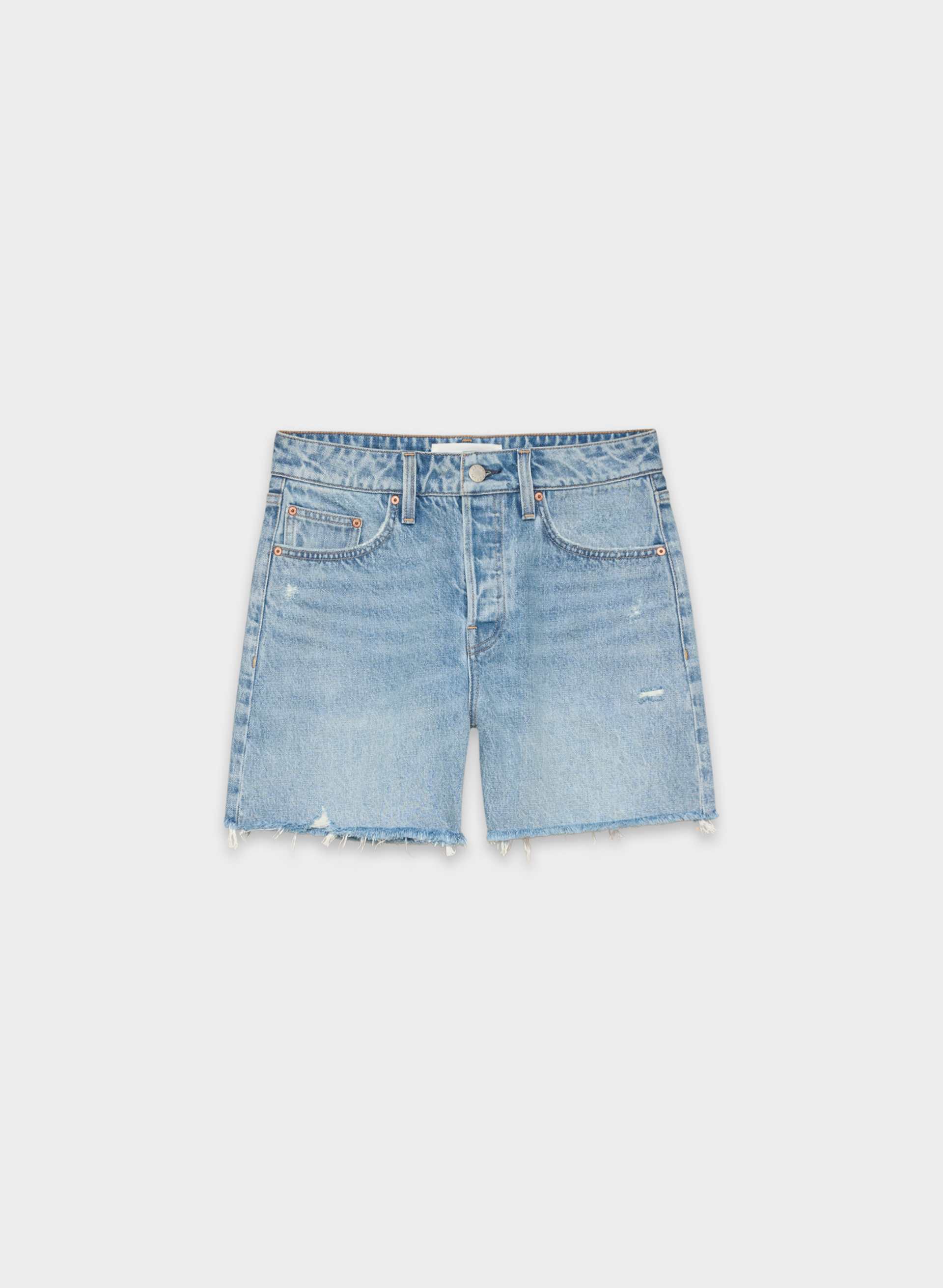 THE EX-BOYFRIEND HI MID-THIGH DENIM SHORT | Aritzia