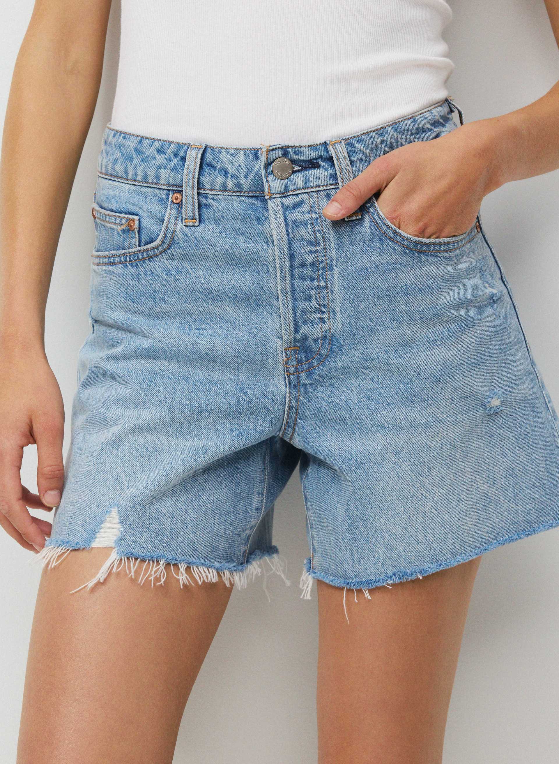 Denim Forum The Ex-Boyfriend Hi Mid-Thigh Denim Short | Aritzia US