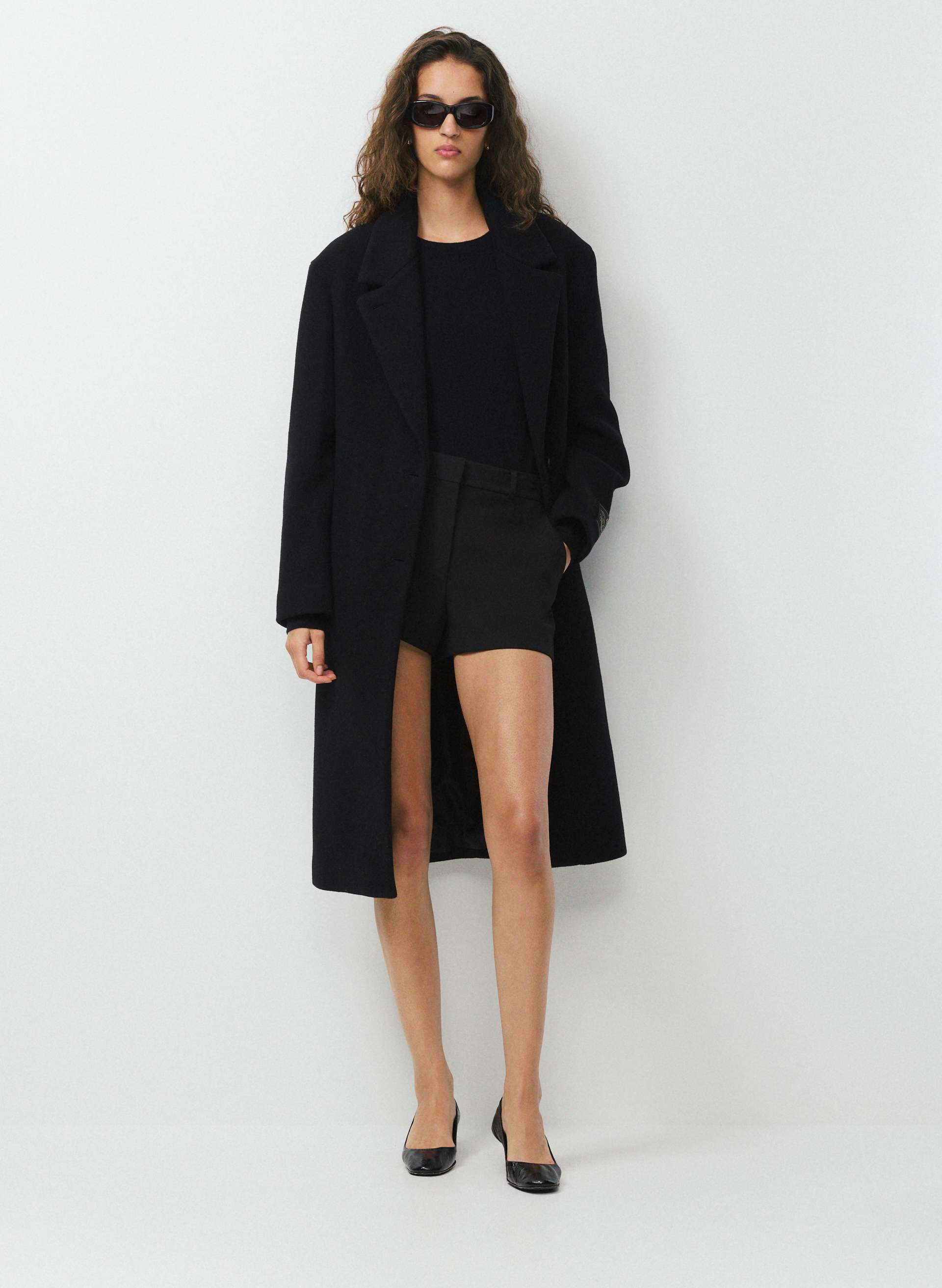NEW AGENCY MINI SHORT - EVERSENTIAL™ - Softly structured high-rise mini shorts with an elastic back waist. 