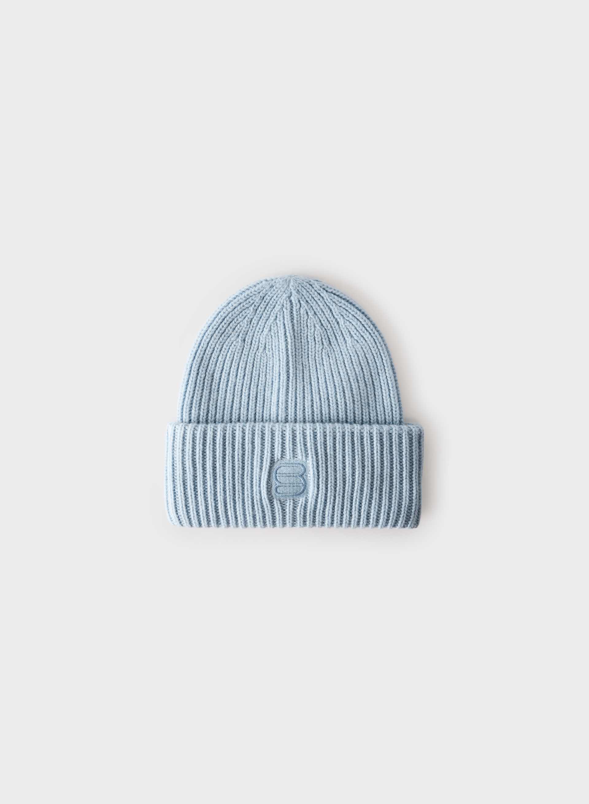 THE SUPER PUFF™ RIB TALL CUFFED BEANIE - Wool and cashmere knit beanie. 
