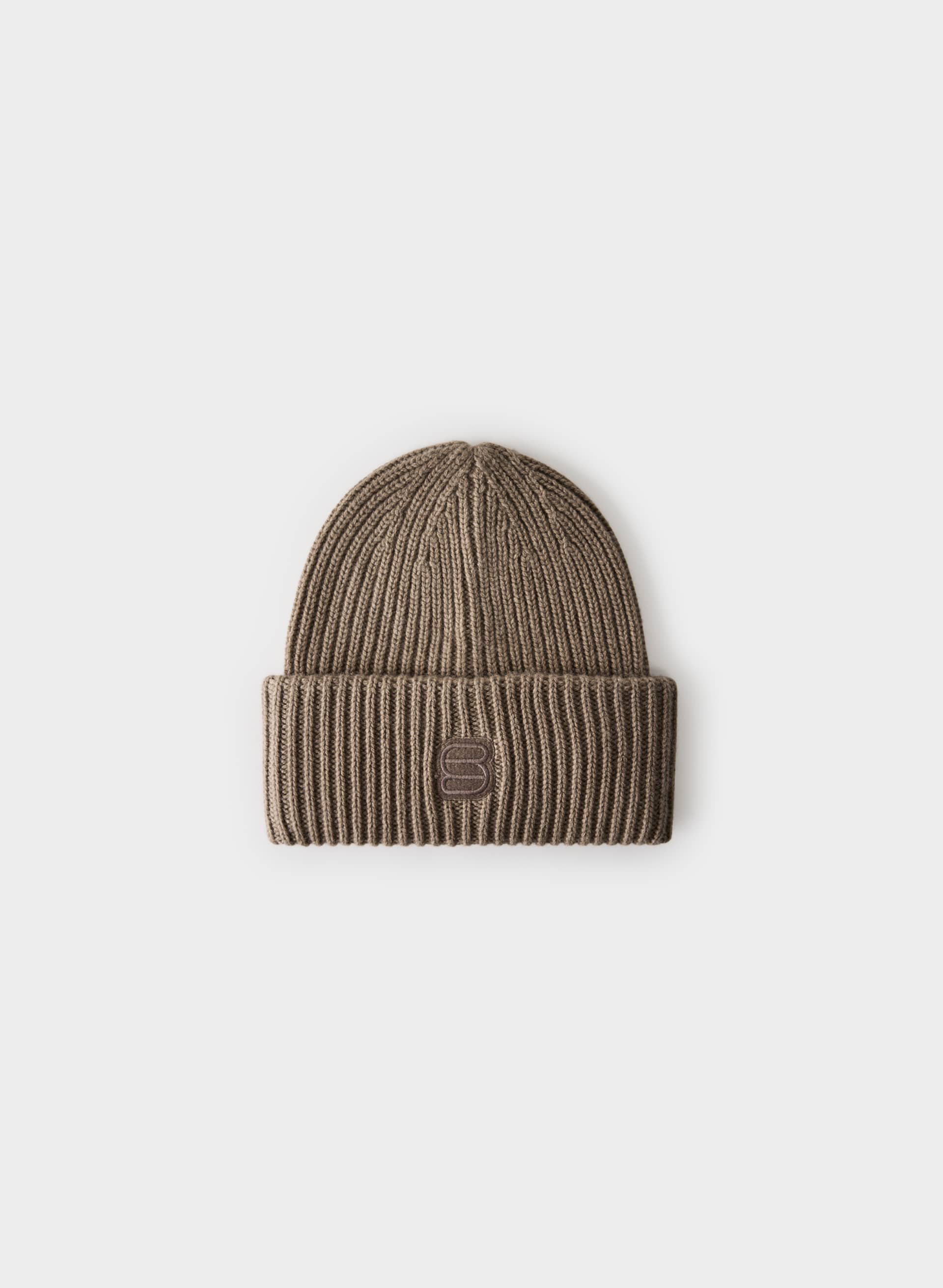 THE SUPER PUFF™ RIB TALL CUFFED BEANIE - Wool and cashmere knit beanie. 