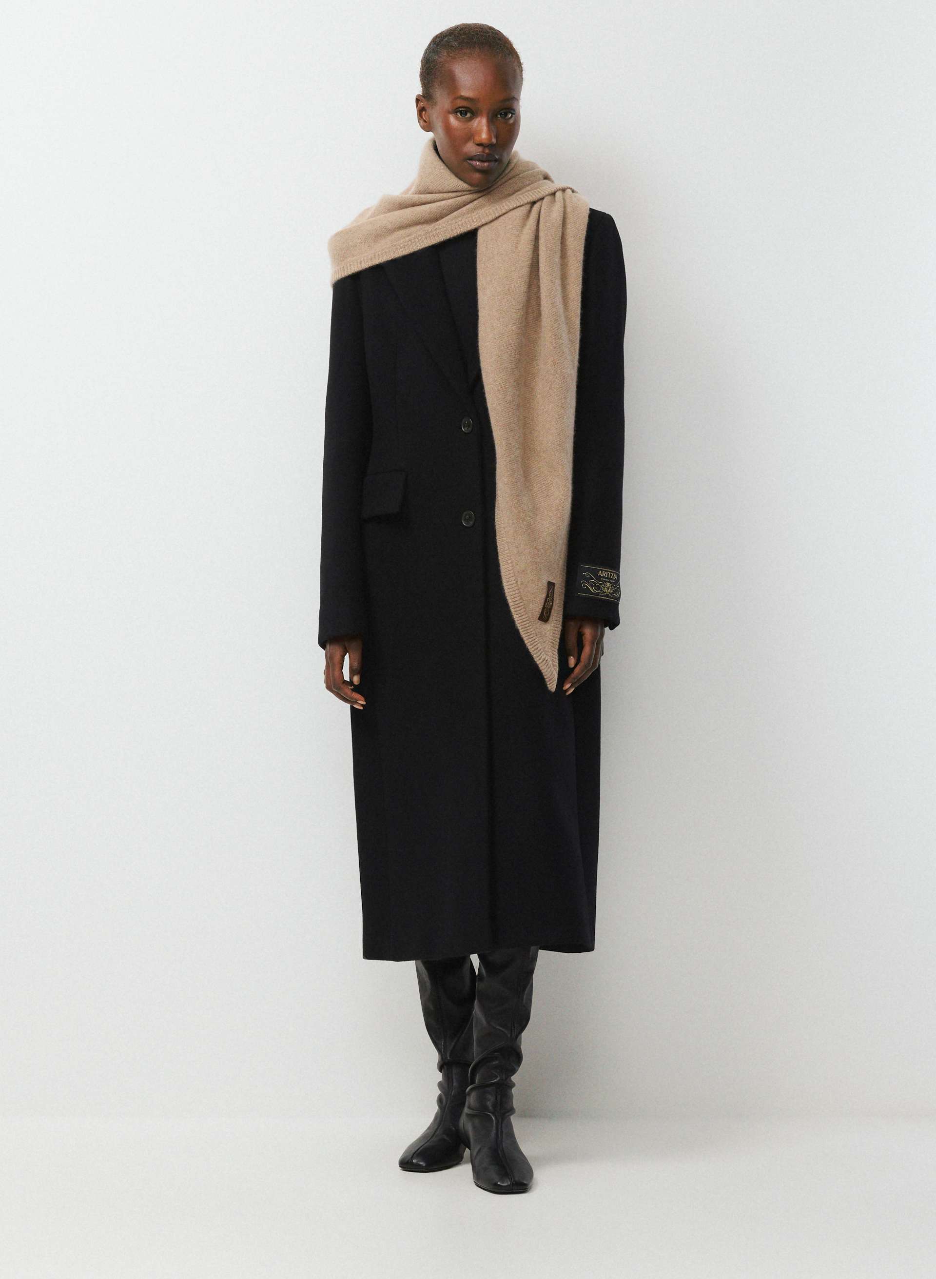 ESSENTIAL CASHMERE KEY LARGE TRIANGLE SCARF | Aritzia