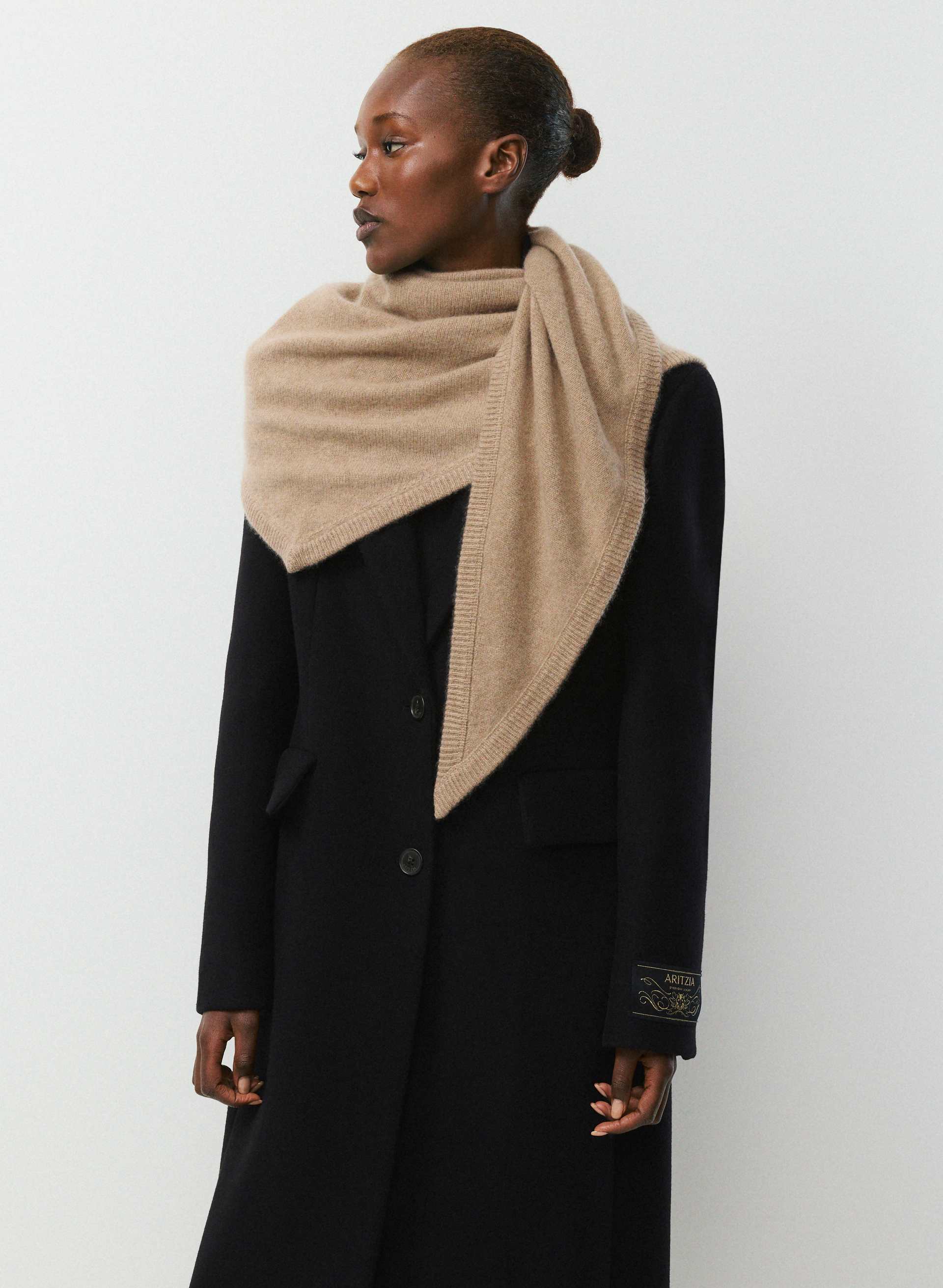ESSENTIAL CASHMERE KEY LARGE TRIANGLE SCARF | Aritzia