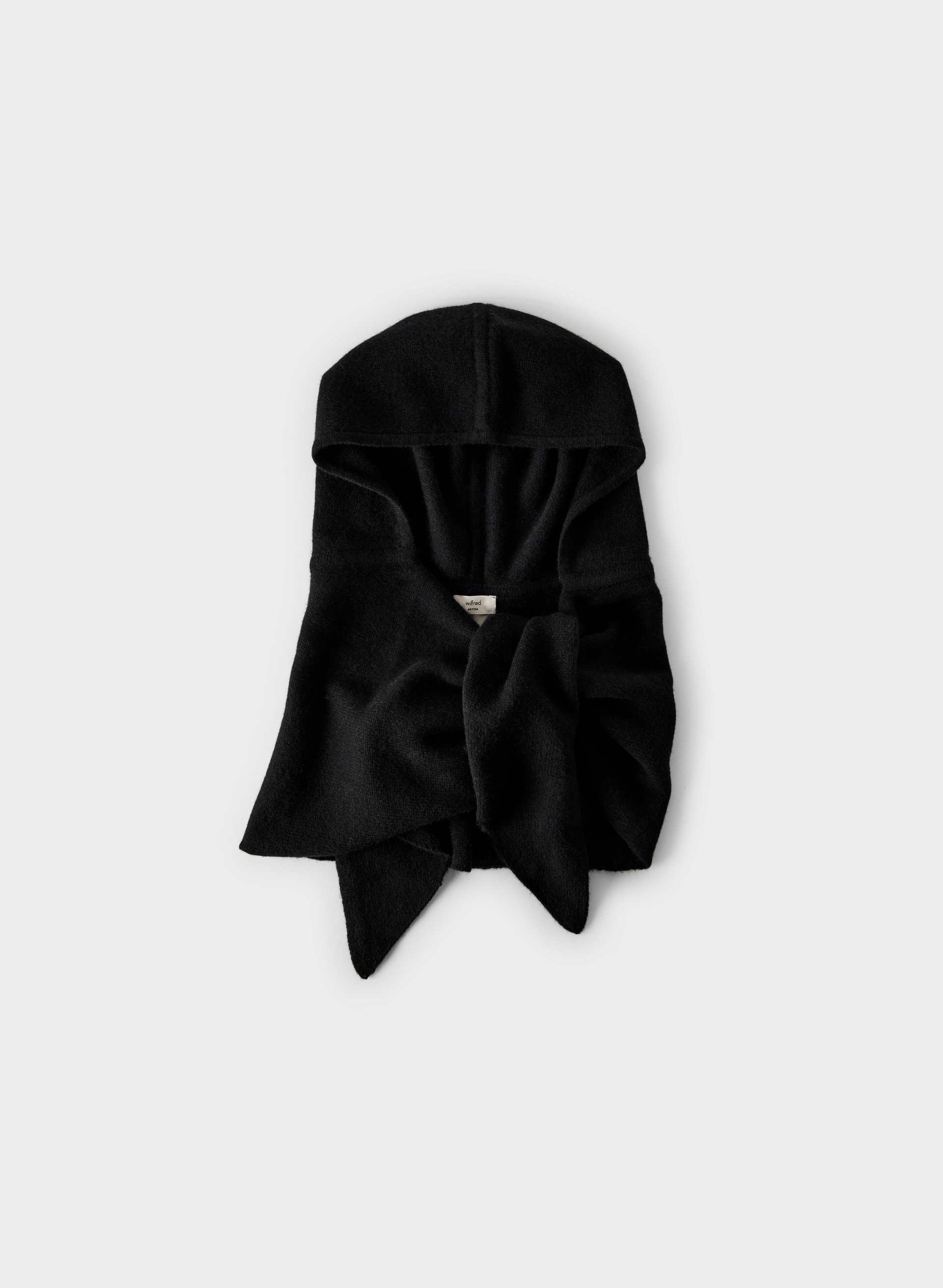 WOOL CASHMERE LUMEN HOODED SCARF - Wool and cashmere hooded scarf. 