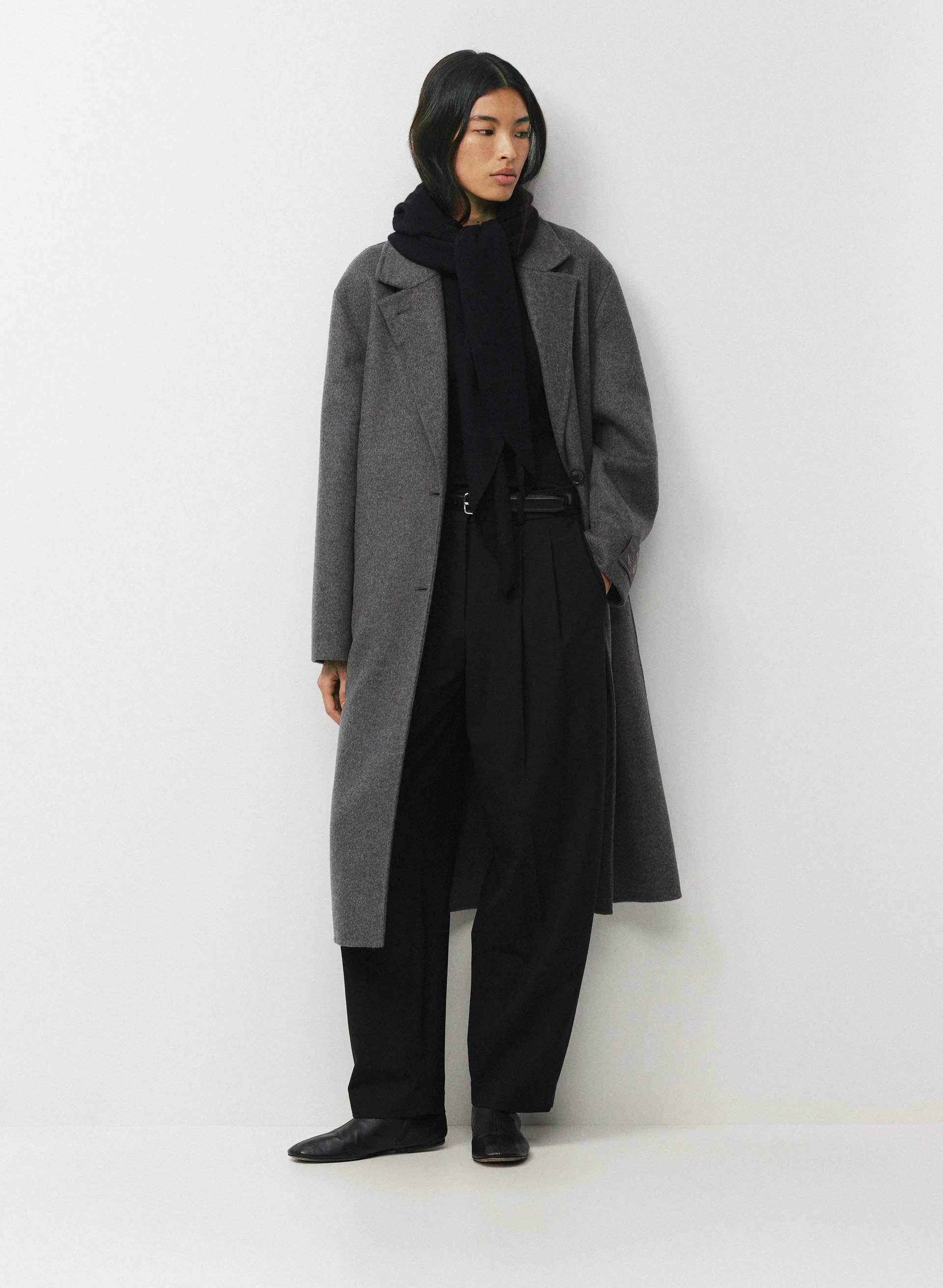 WOOL CASHMERE LUMEN HOODED SCARF - Wool and cashmere hooded scarf. 