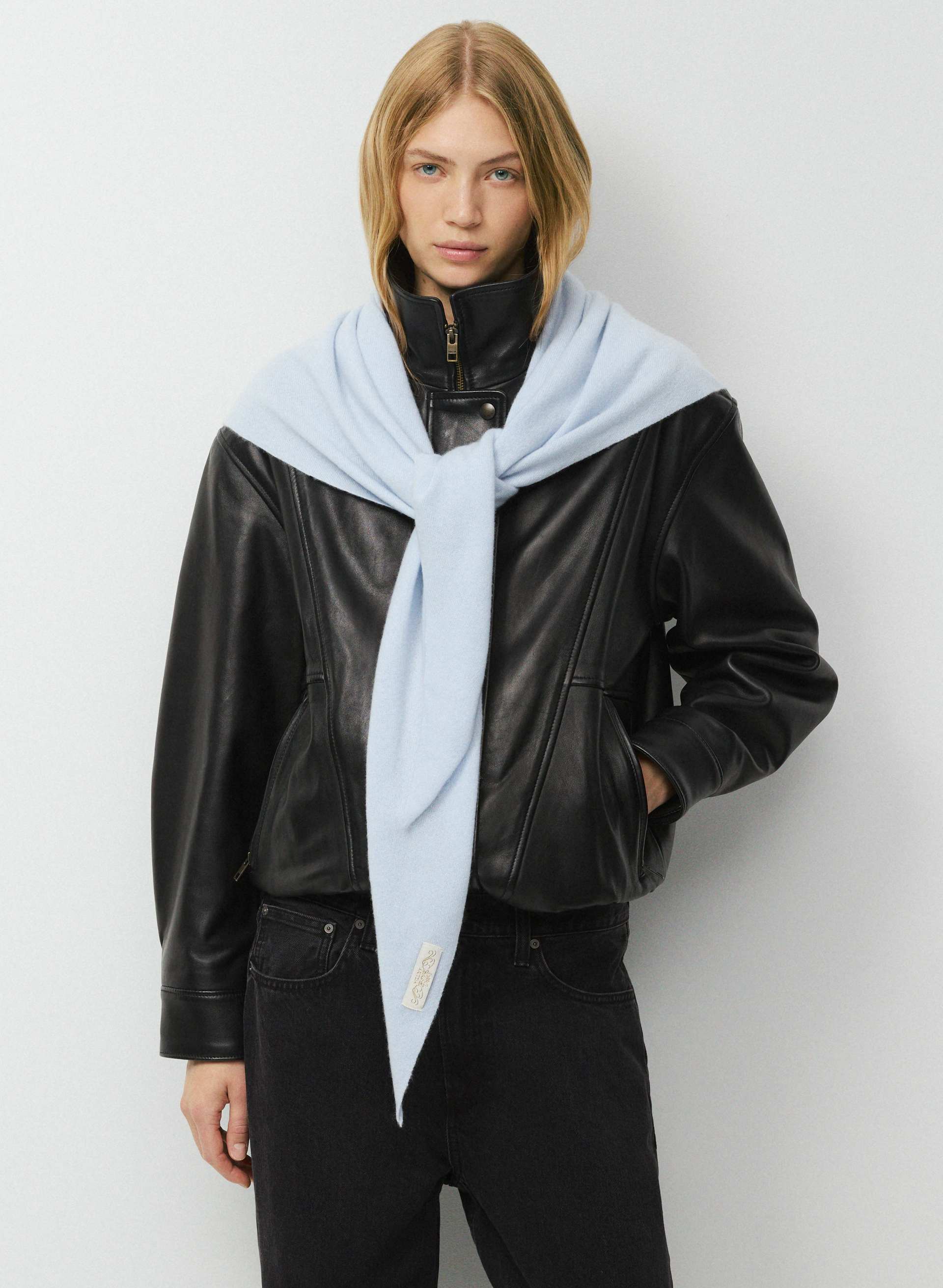 BARE CASHMERE KEY LARGE TRIANGLE SCARF | Aritzia
