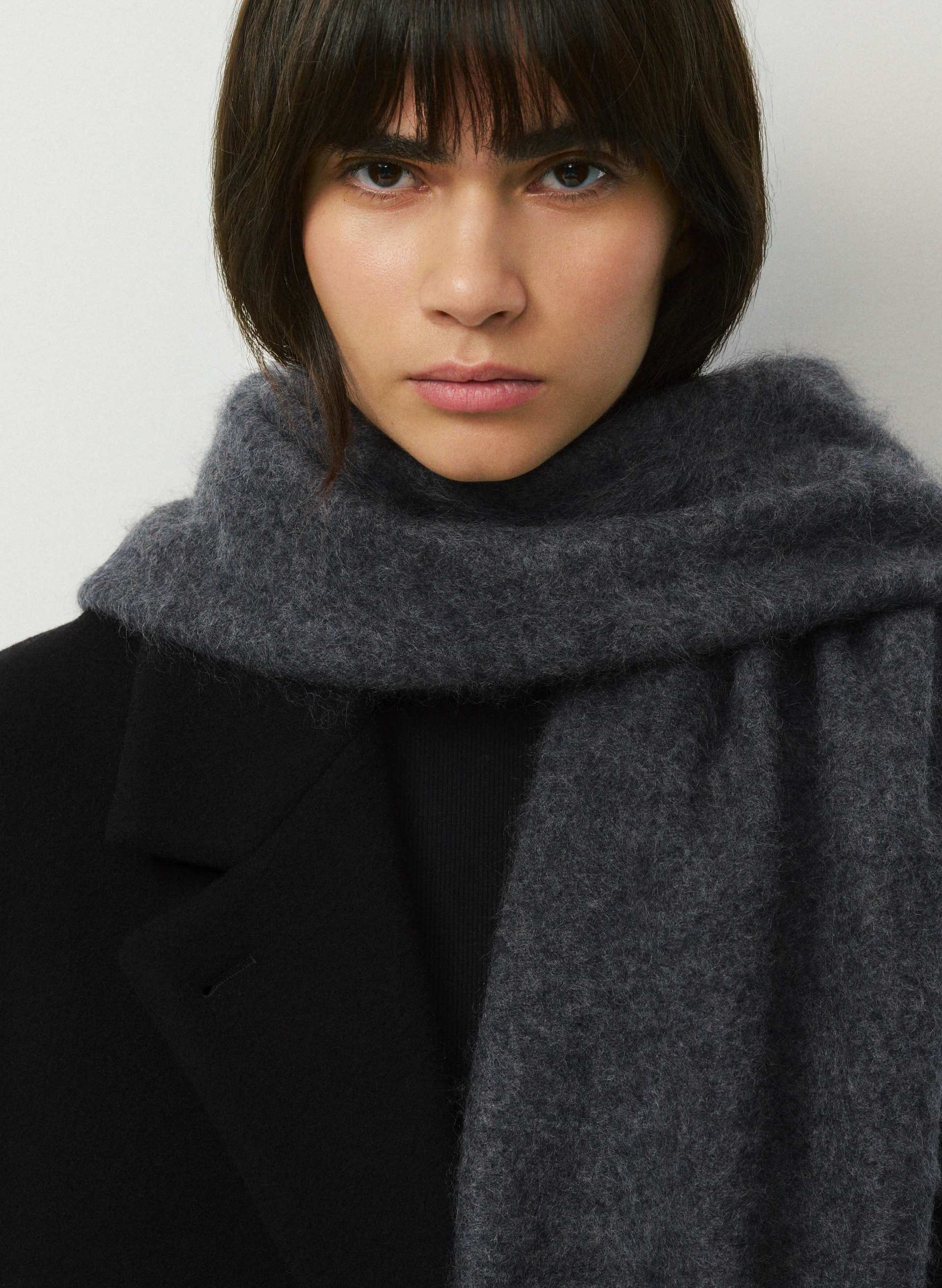 BRUSHED WOOL CASHMERE KEY LARGE SCARF | Aritzia
