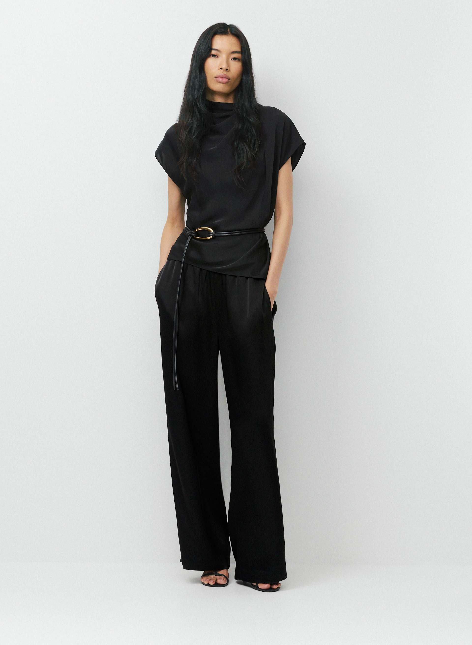 EVERMORE SOLID BRASS LEATHER BELT | Aritzia